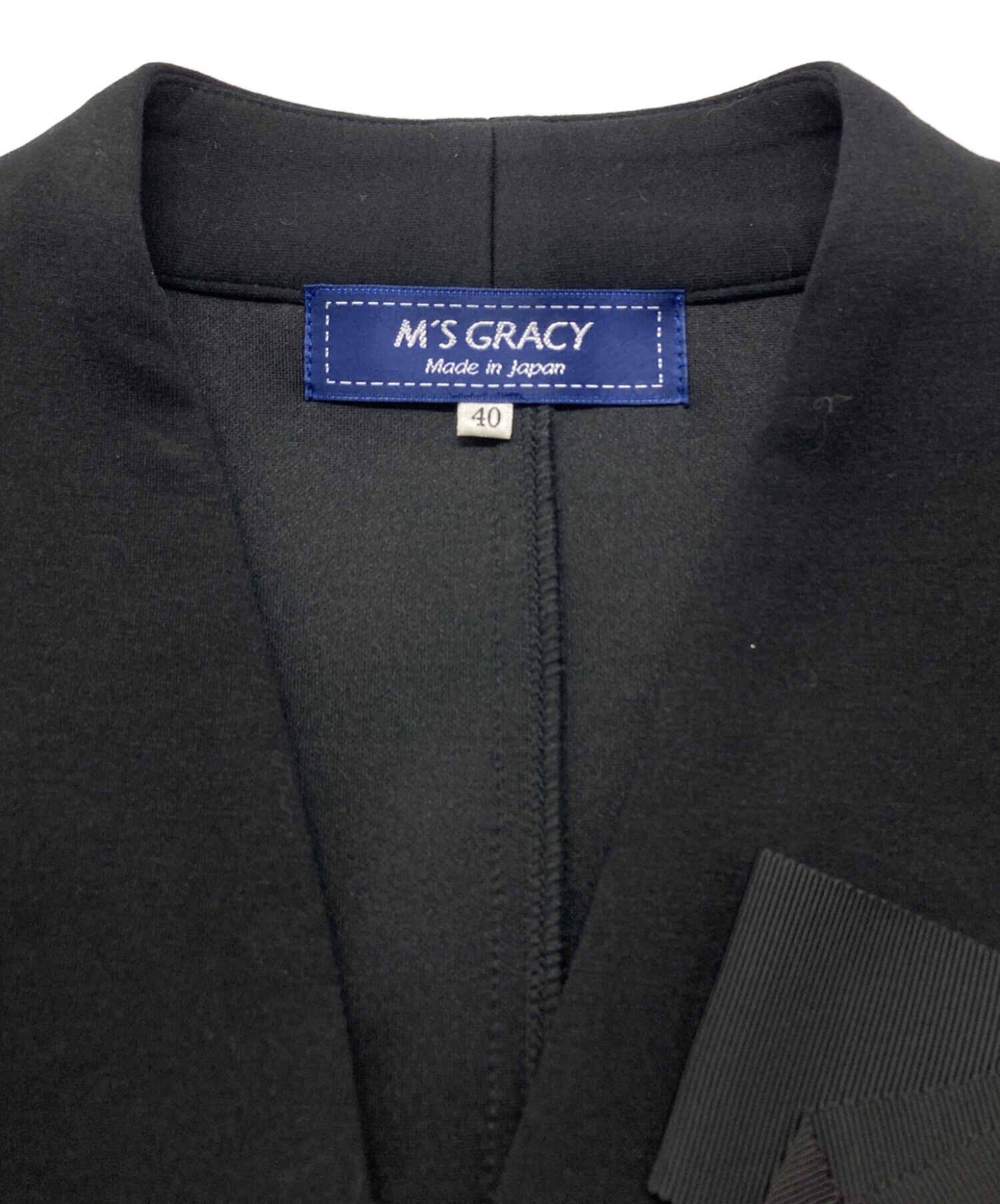 中古・古着通販】M'S GRACY (エムズグレイシー) リボンコート ブラック