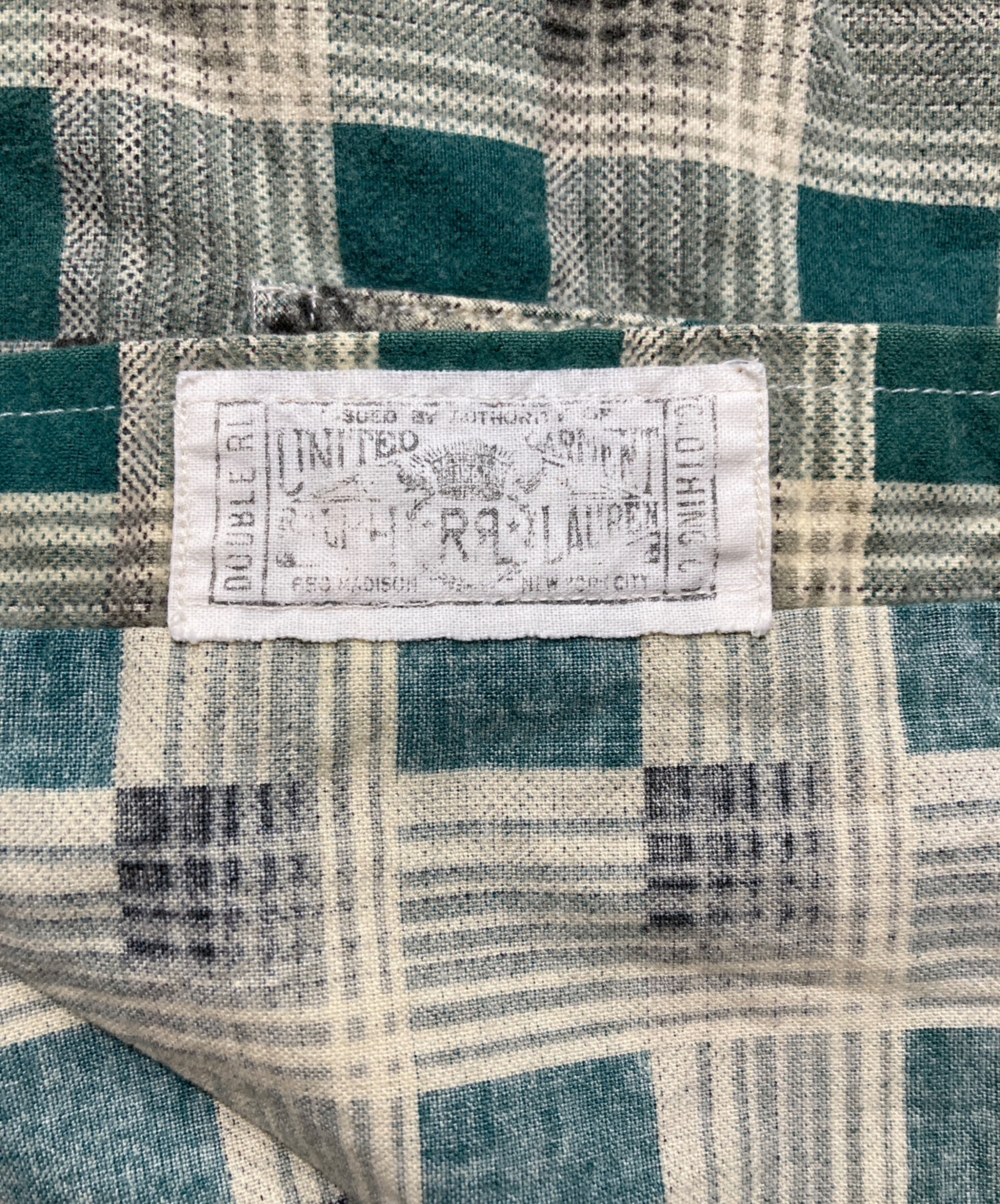 中古・古着通販】RRL (ダブルアールエル) チェックシャツ グリーン 