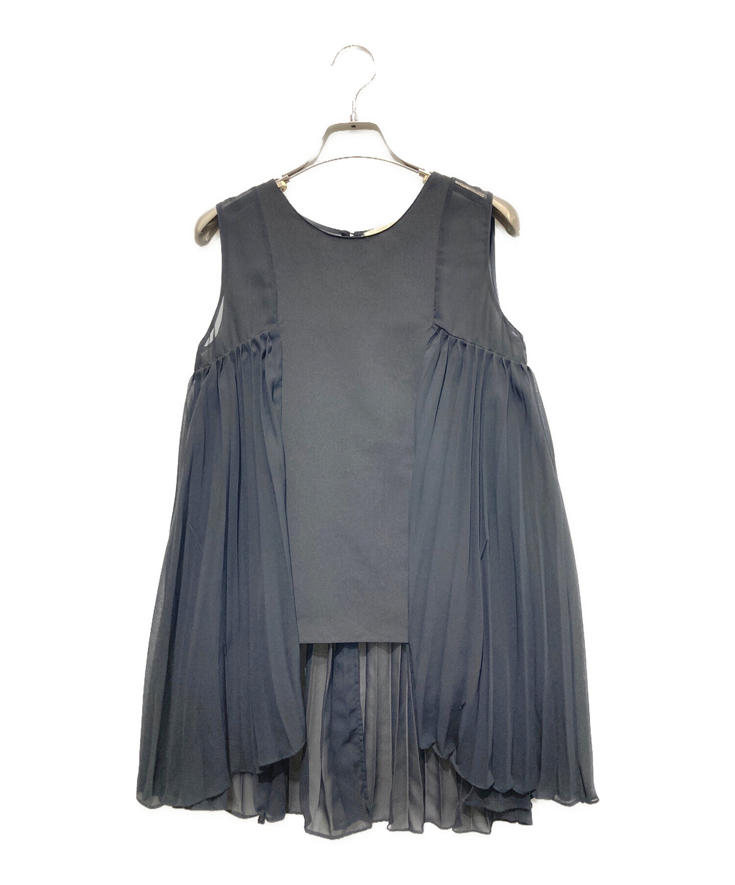 中古・古着通販】ERIN (エリン) ノースリーブブラウス ブラック サイズ 