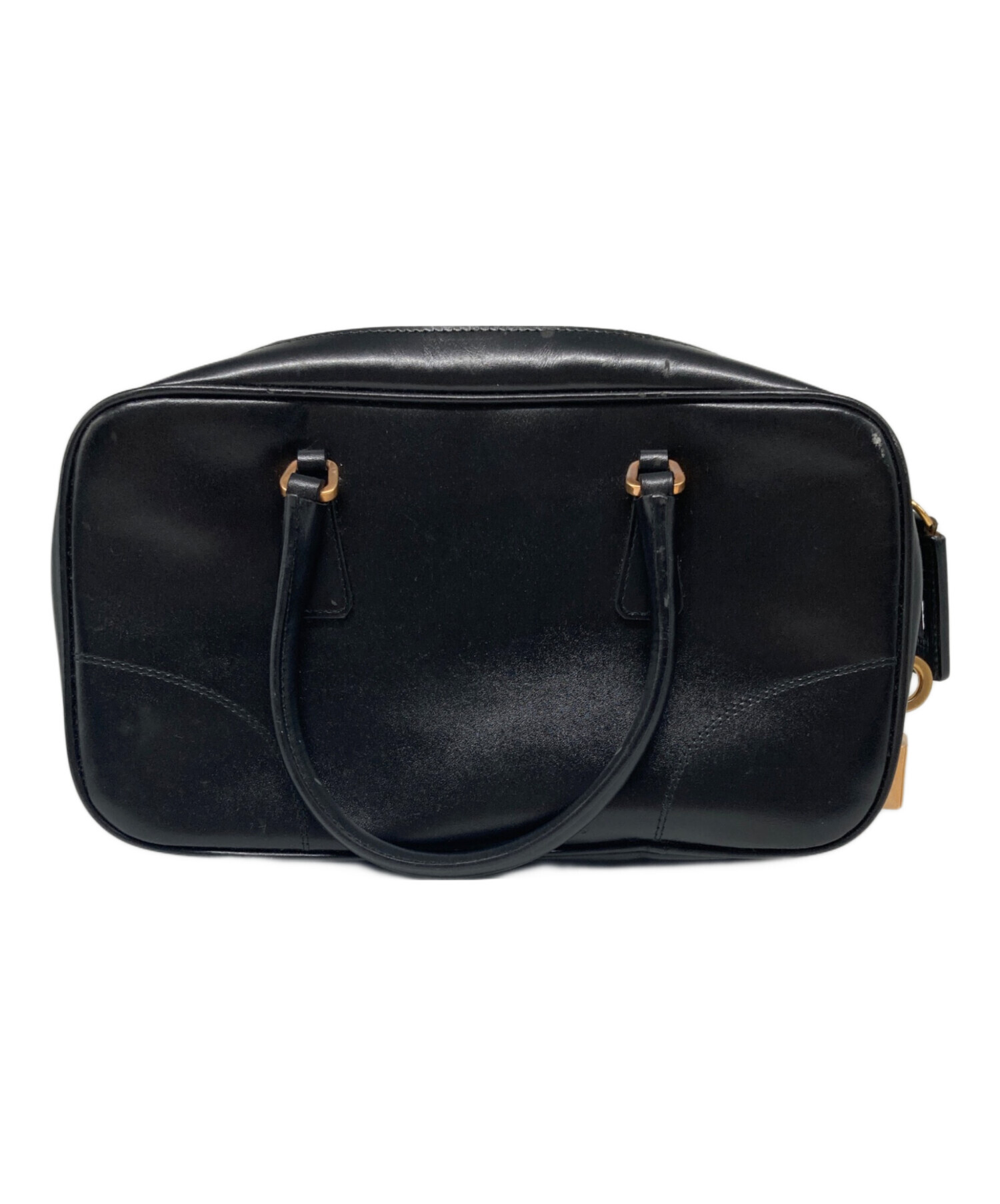 中古・古着通販】PRADA (プラダ) 三角プレートロゴミニハンドバッグ 