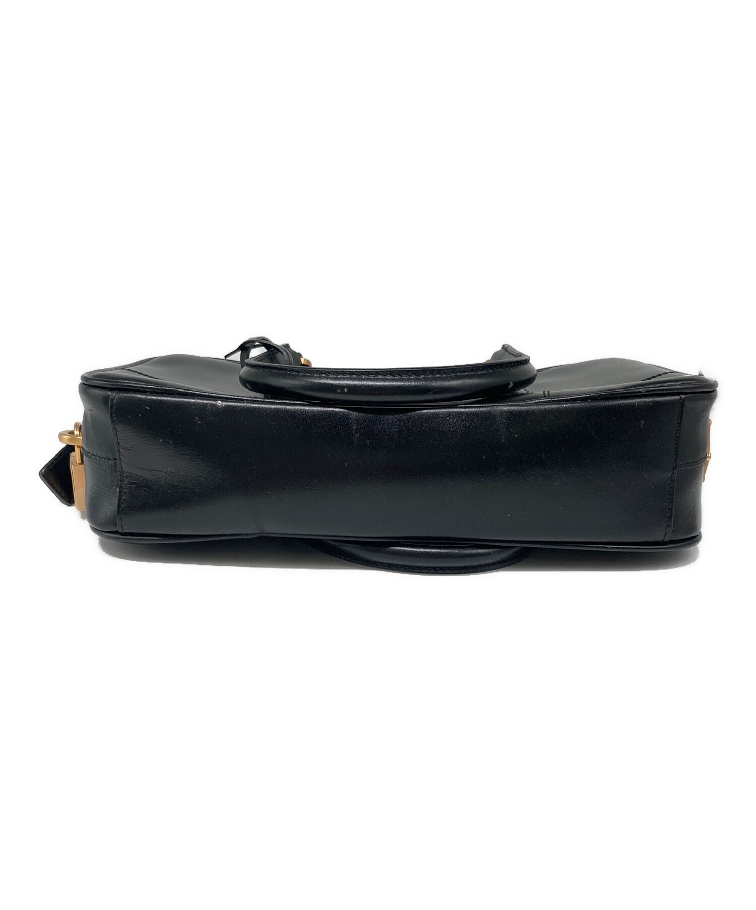 中古・古着通販】PRADA (プラダ) 三角プレートロゴミニハンドバッグ 