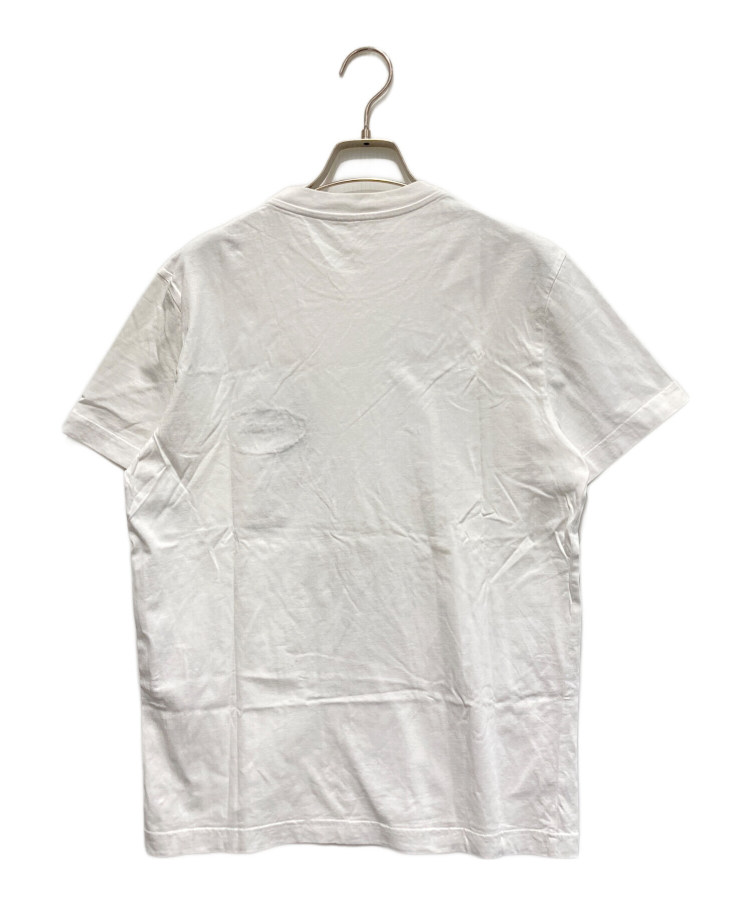 PRADA ロゴ刺繍 ホワイトTシャツ PRADA (プラダ) ロゴ刺繍 クルーネック 長袖 Tシャツ PRUJL1591YDP