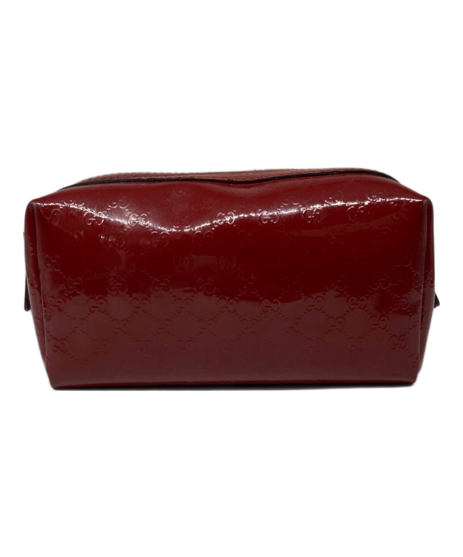 【未使用に近い】GUCCI ポーチ　GGライン　マイクロGG シマ 中古・古着通販】GUCCI (グッチ) マイクログッチシマGGポーチ レッド