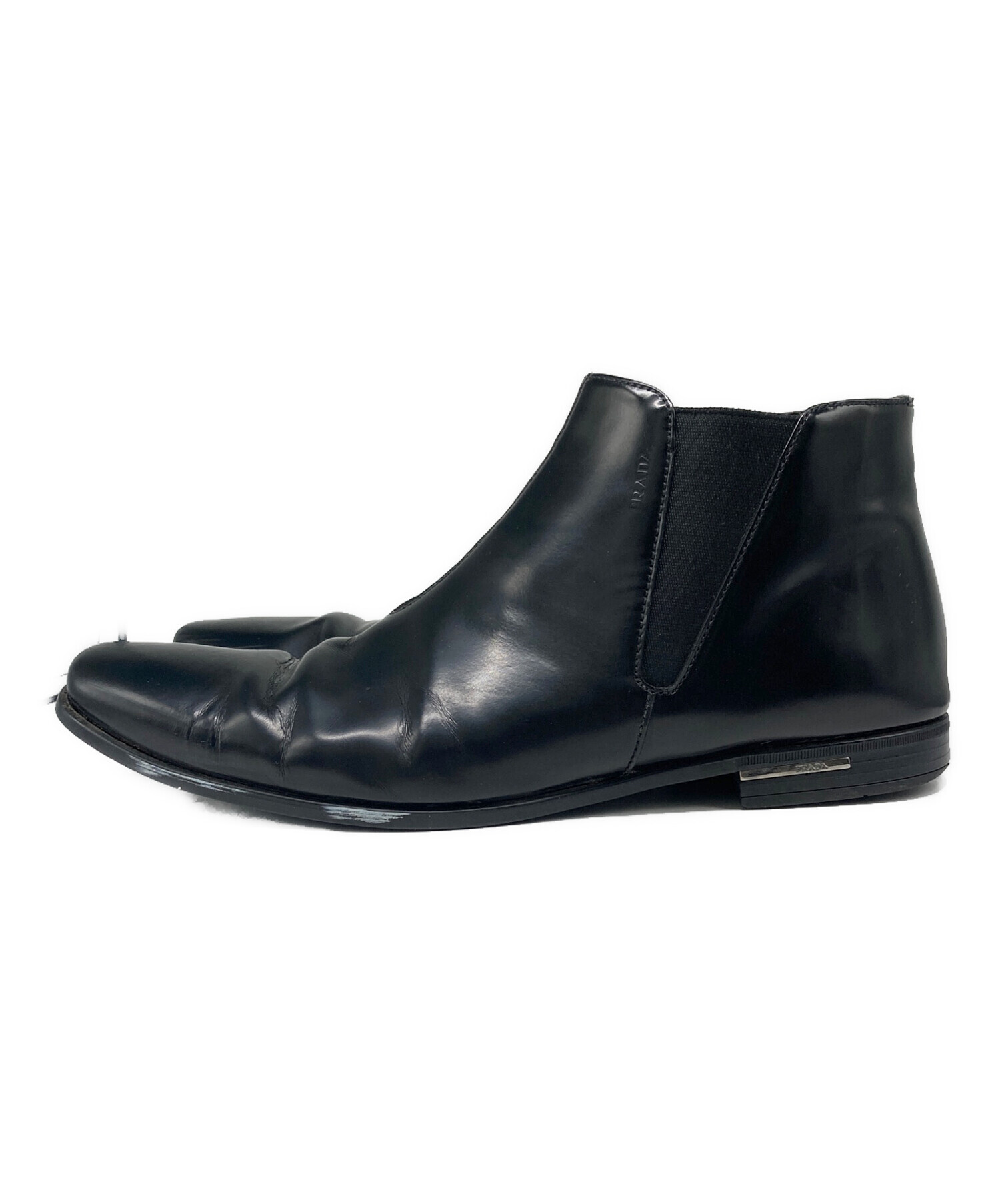 中古・古着通販】PRADA (プラダ) スクエアトゥサイドゴアブーツ