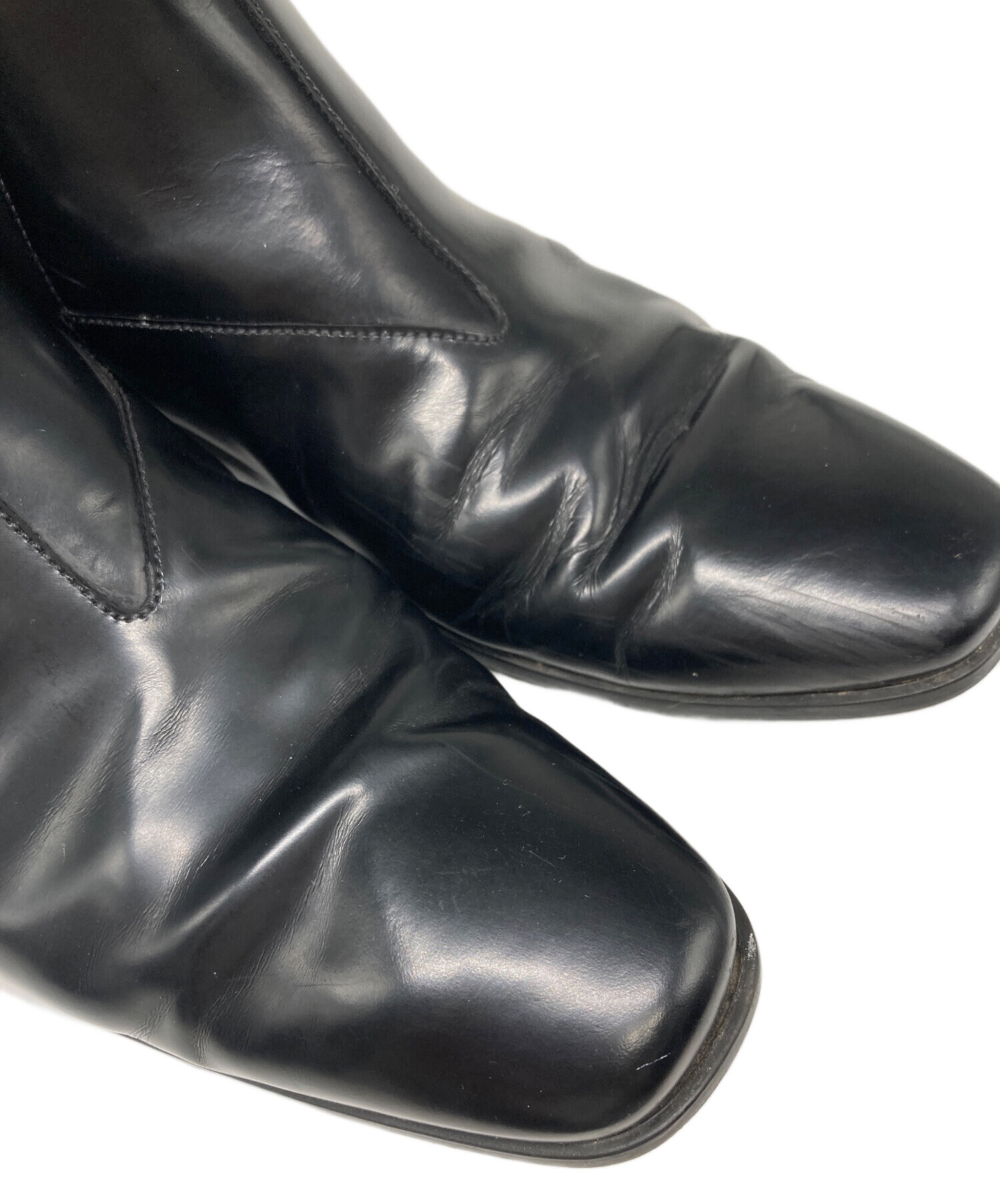 中古・古着通販】PRADA (プラダ) スクエアトゥサイドゴアブーツ