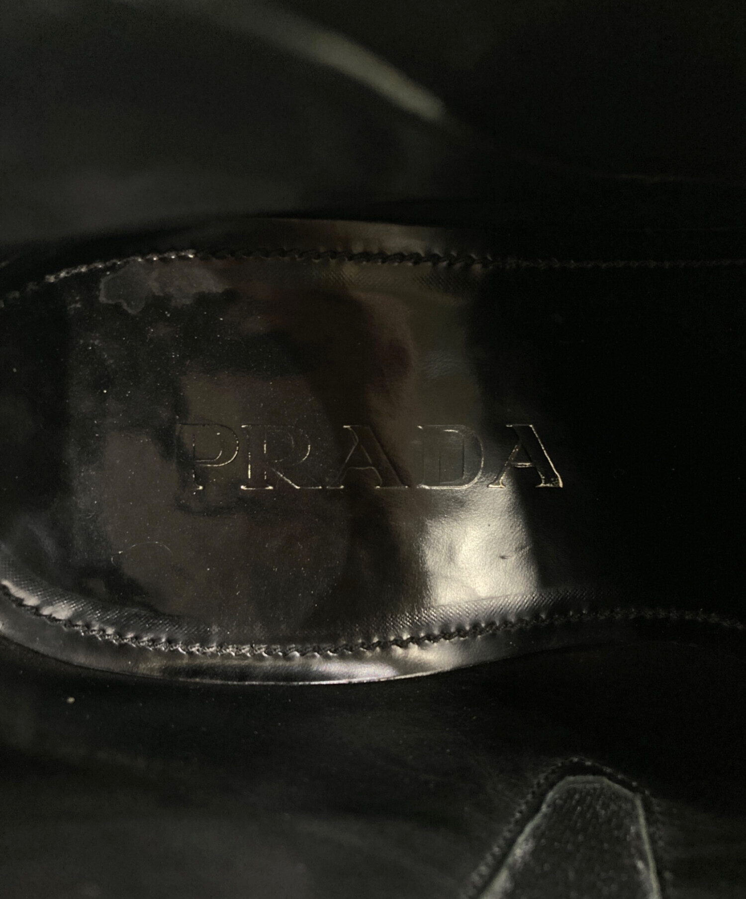 中古・古着通販】PRADA (プラダ) スクエアトゥサイドゴアブーツ