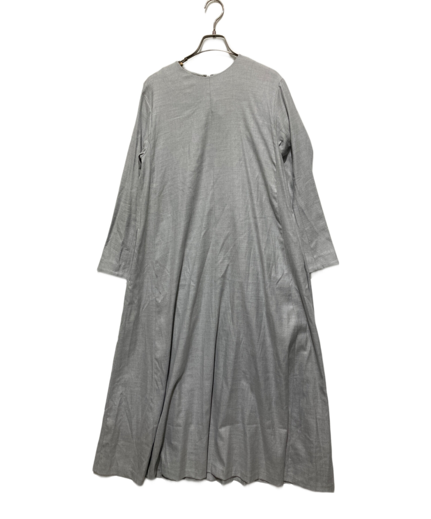 ebure エブール　ワンピース 中古・古着通販】ebure (エブール) 長袖ワンピース ライトグレー