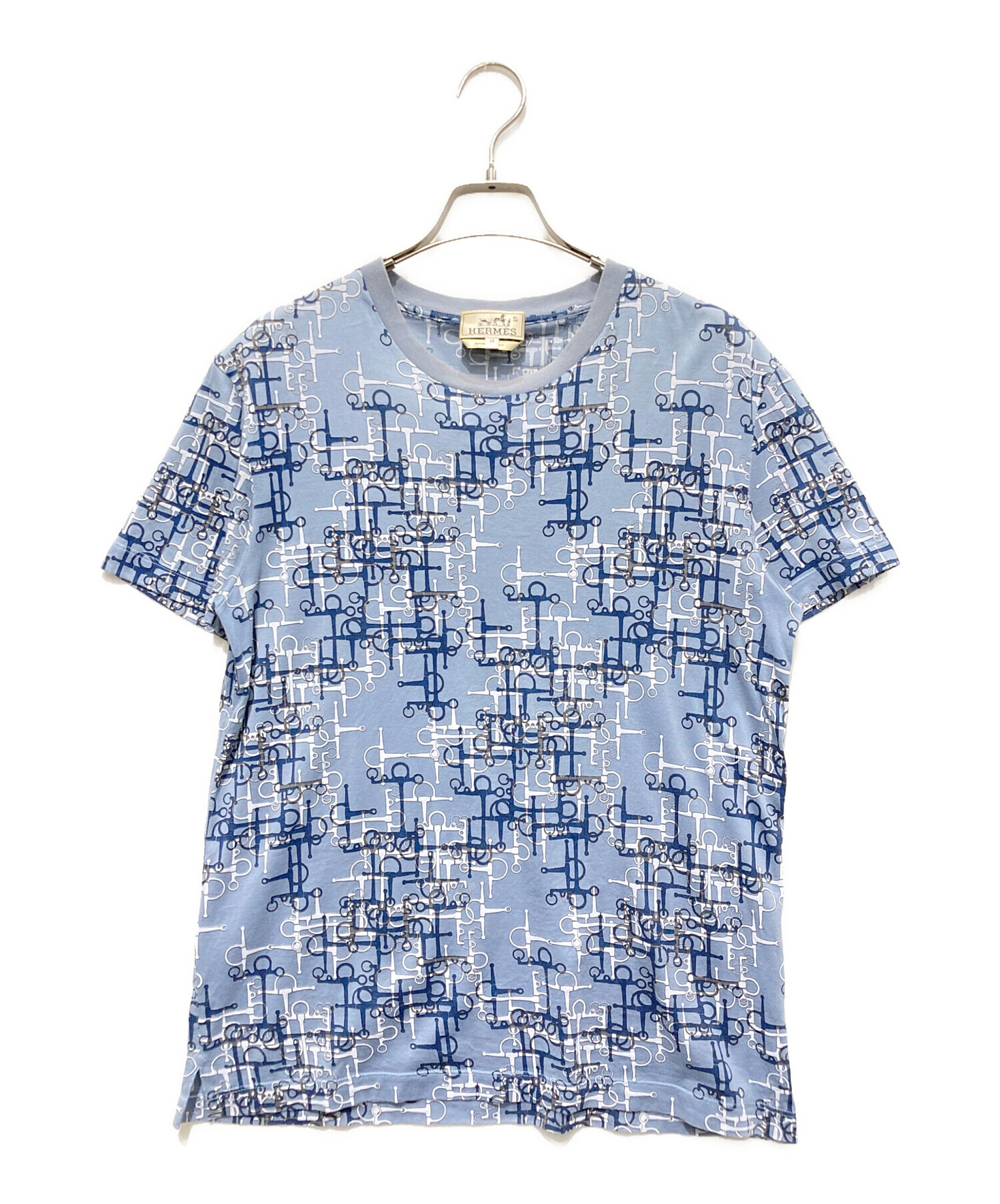 エルメス HERMES *71-5732 Tシャツ 中古・古着通販】HERMES (エルメス) ホースビットTシャツ ブルー