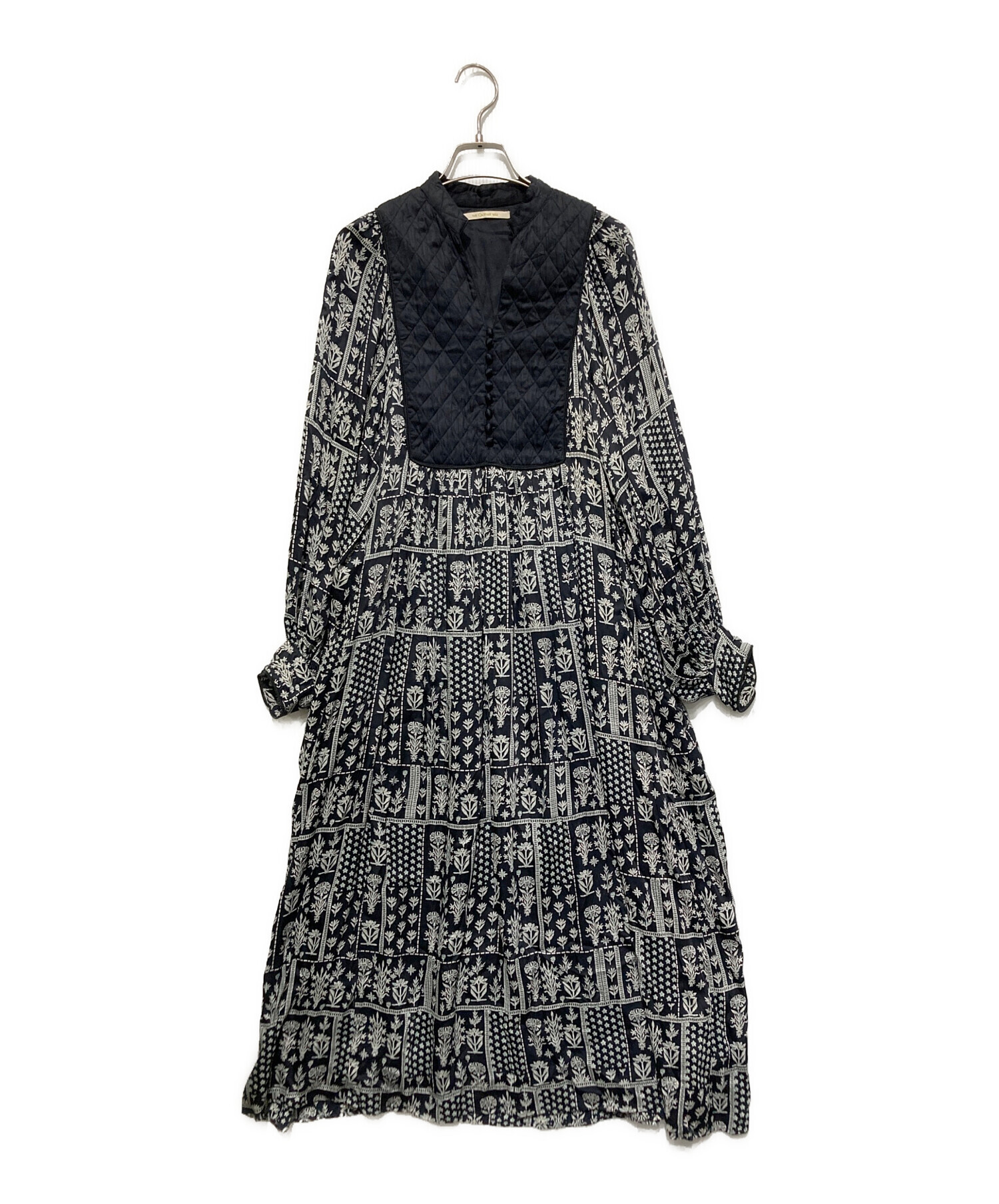 中古・古着通販】ne quittez pas (ヌキテパ) MODAL SATIN PATCHWORK 