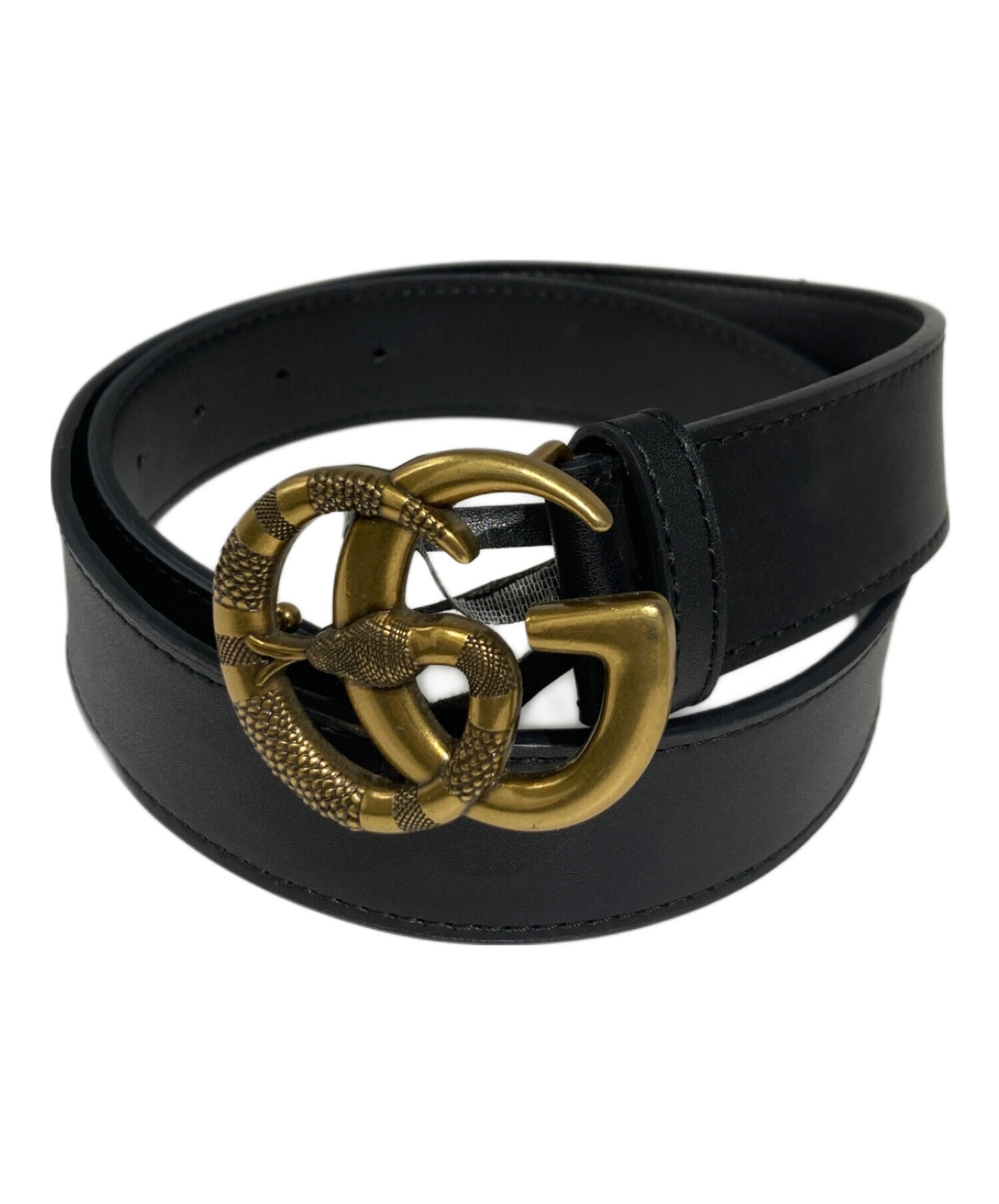 中古・古着通販】GUCCI (グッチ) スネークGGマーモント レザーベルト