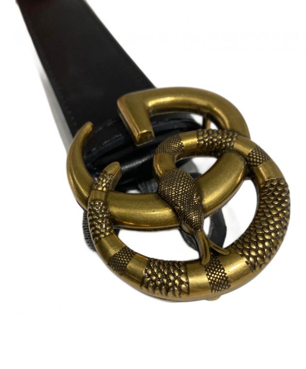 中古・古着通販】GUCCI (グッチ) スネークGGマーモント レザーベルト