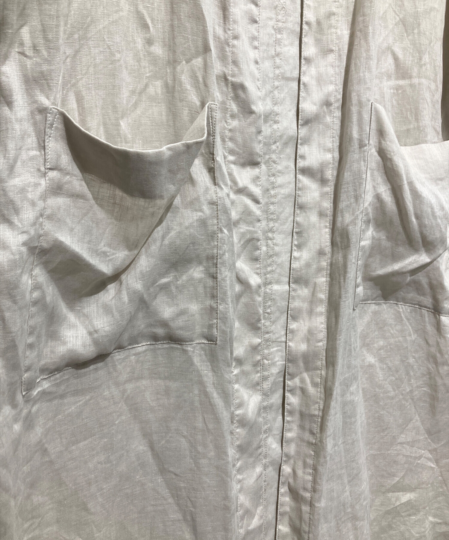 かぐれ　リネンロングガウン　ベージュ　新品未使用タグ付き 中古・古着通販】KAGURE (カグレ) リネンロングガウン ベージュ サイズ