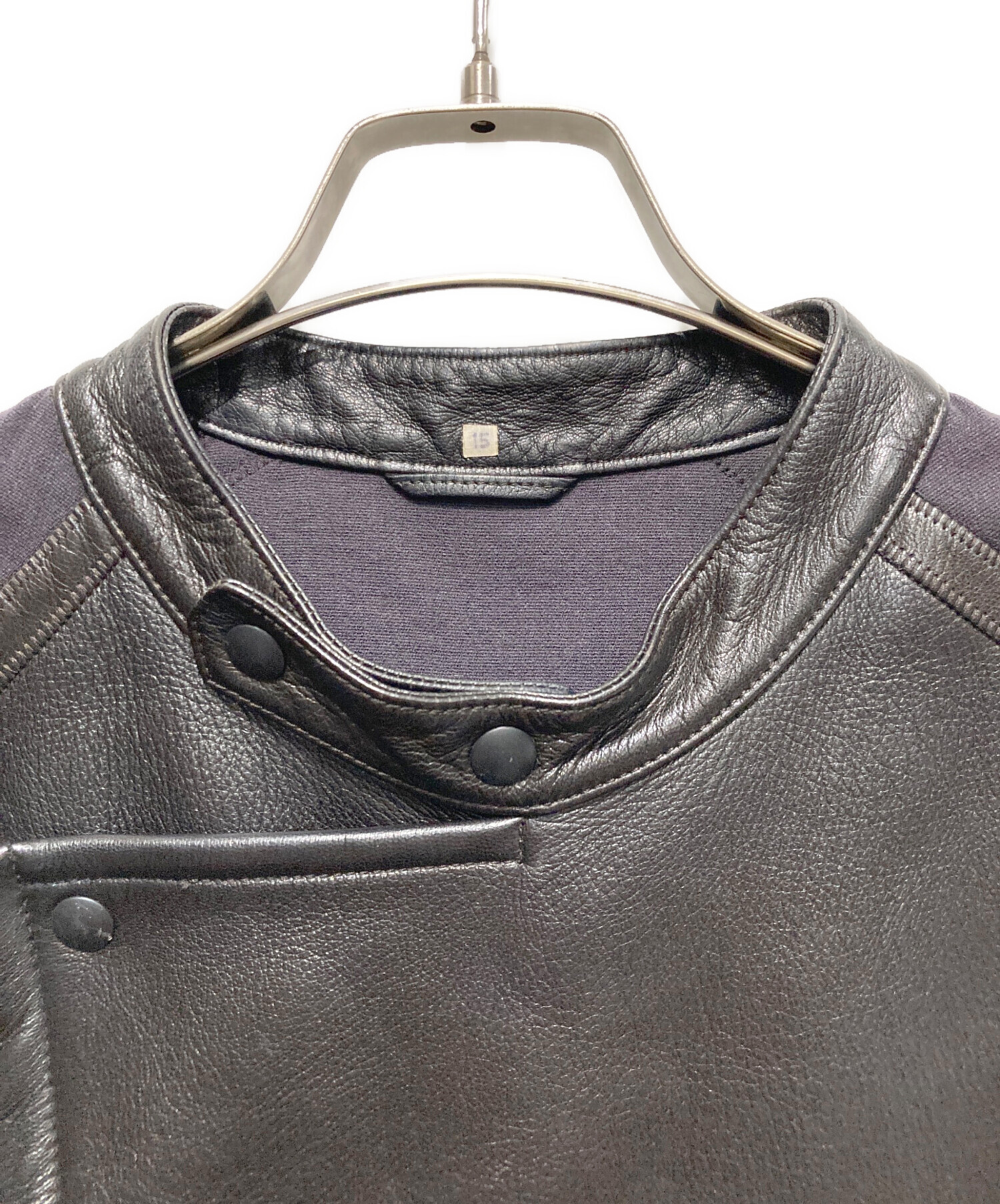 BOTTEGA VENETA ボッテガベネタ カジュアルジャケット L グレー 【古着】【中古】【送料無料】 中古・古着通販】BOTTEGA VENETA (ボッテガベネタ) レザー切替