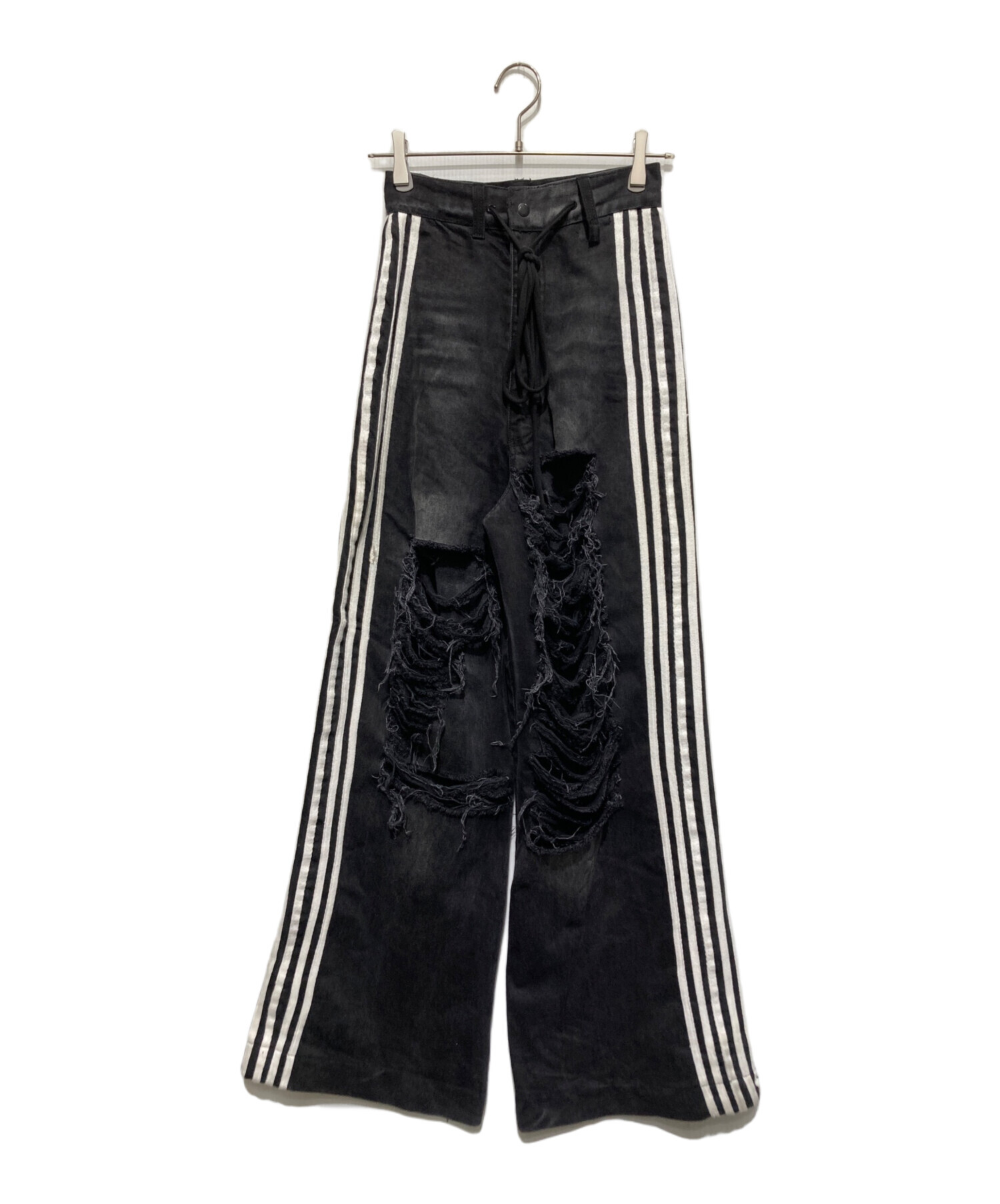 中古・古着通販】yori sport (ヨリ スポーツ) 5STRIPE DENIM ブラック