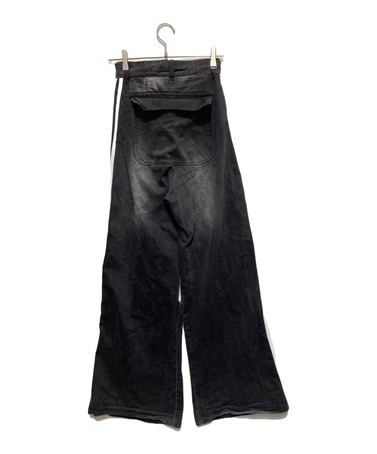 中古・古着通販】yori sport (ヨリ スポーツ) 5STRIPE DENIM ブラック