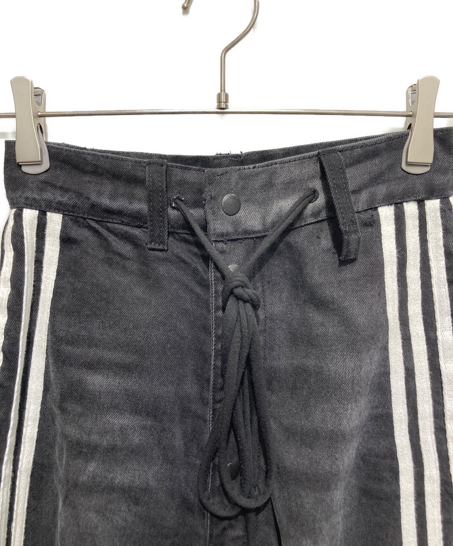 中古・古着通販】YORI SPORT (ヨリ スポーツ) 5STRIPE DENIM ブラック 