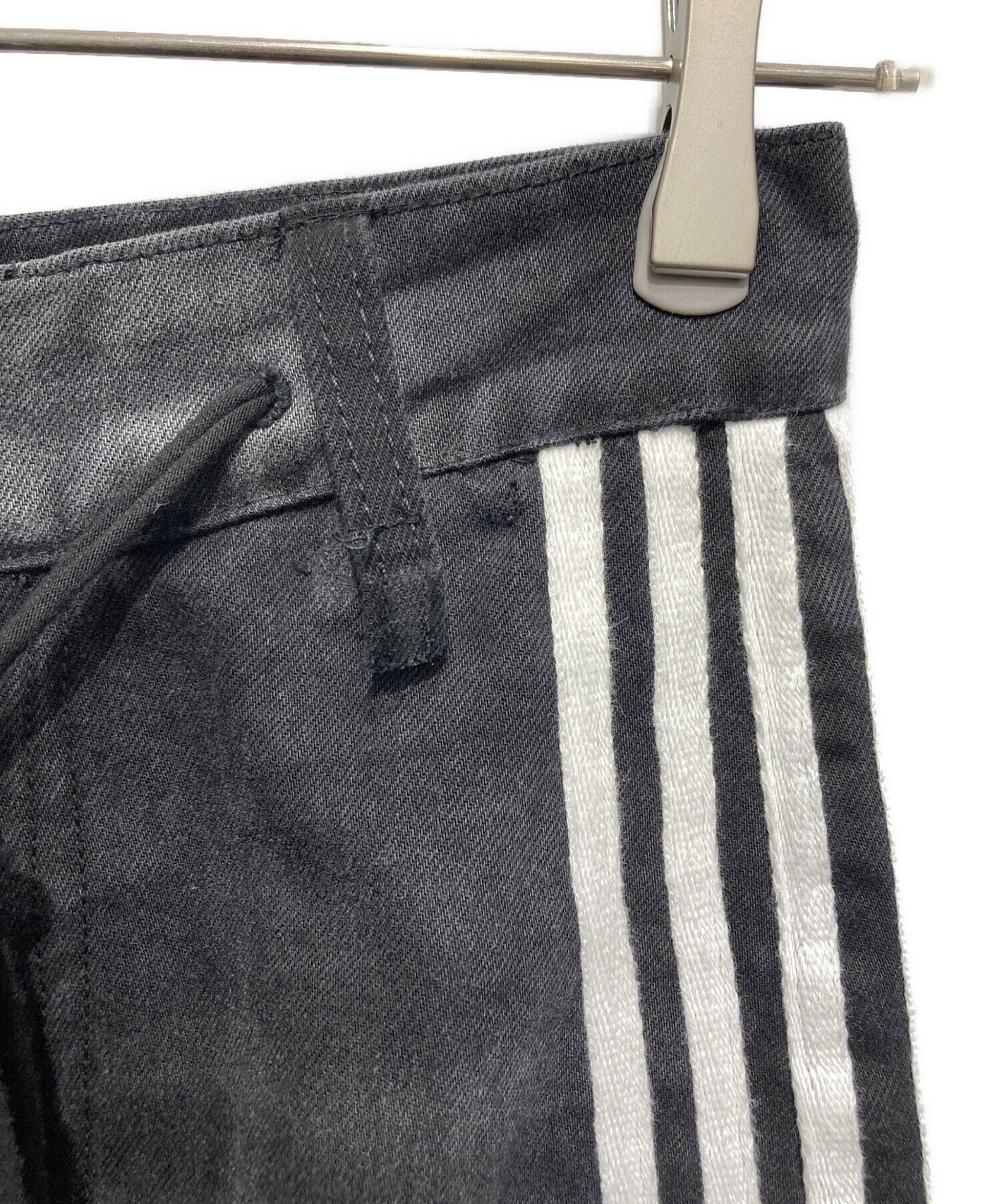 中古・古着通販】yori sport (ヨリ スポーツ) 5STRIPE DENIM ブラック