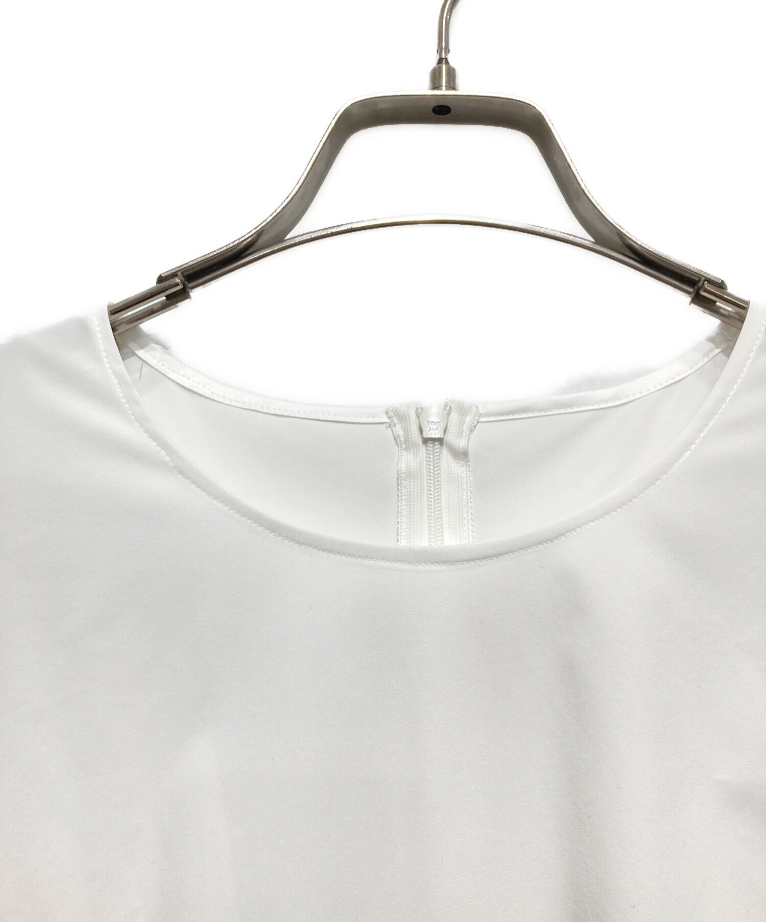 LE PHIL SOLTOTEX フレアブラウス ホワイト　美品 中古・古着通販】LE PHIL (ル フィル) SOLOTEX ブロードフレアブラウス