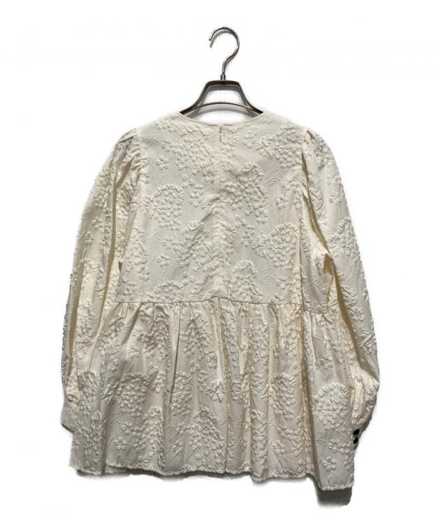 中古・古着通販】OHGA (オオガ) ジャガードペプラムギャザーブラウス