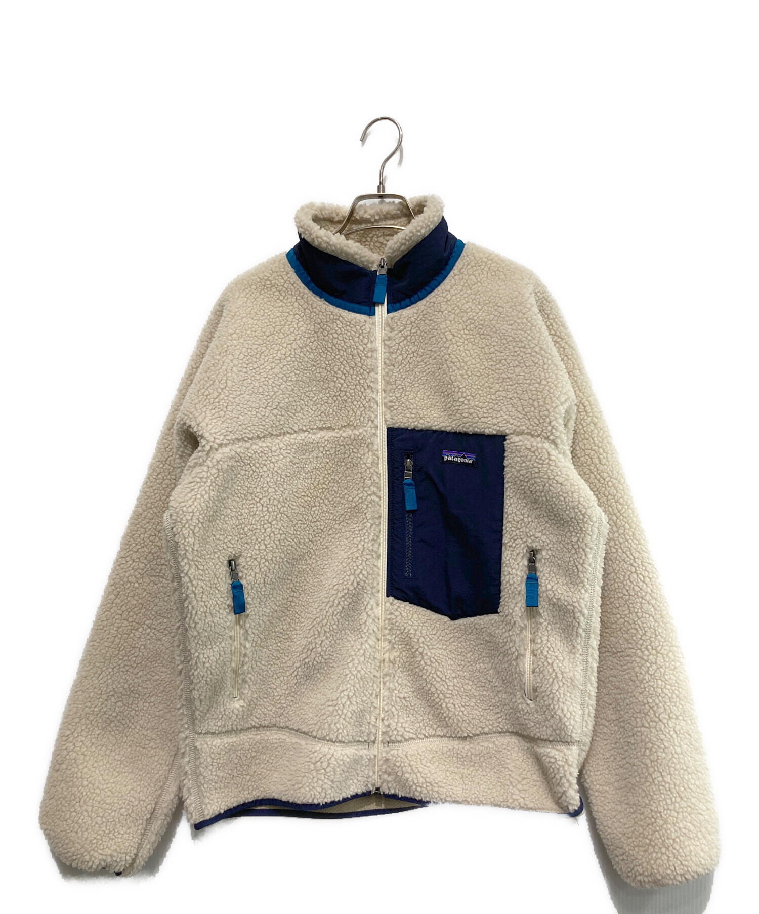 【値下げ】Patagonia フリースジャケット ベージュ/ネイビー 中古・古着通販】Patagonia (パタゴニア) レトロX フリースジャケット