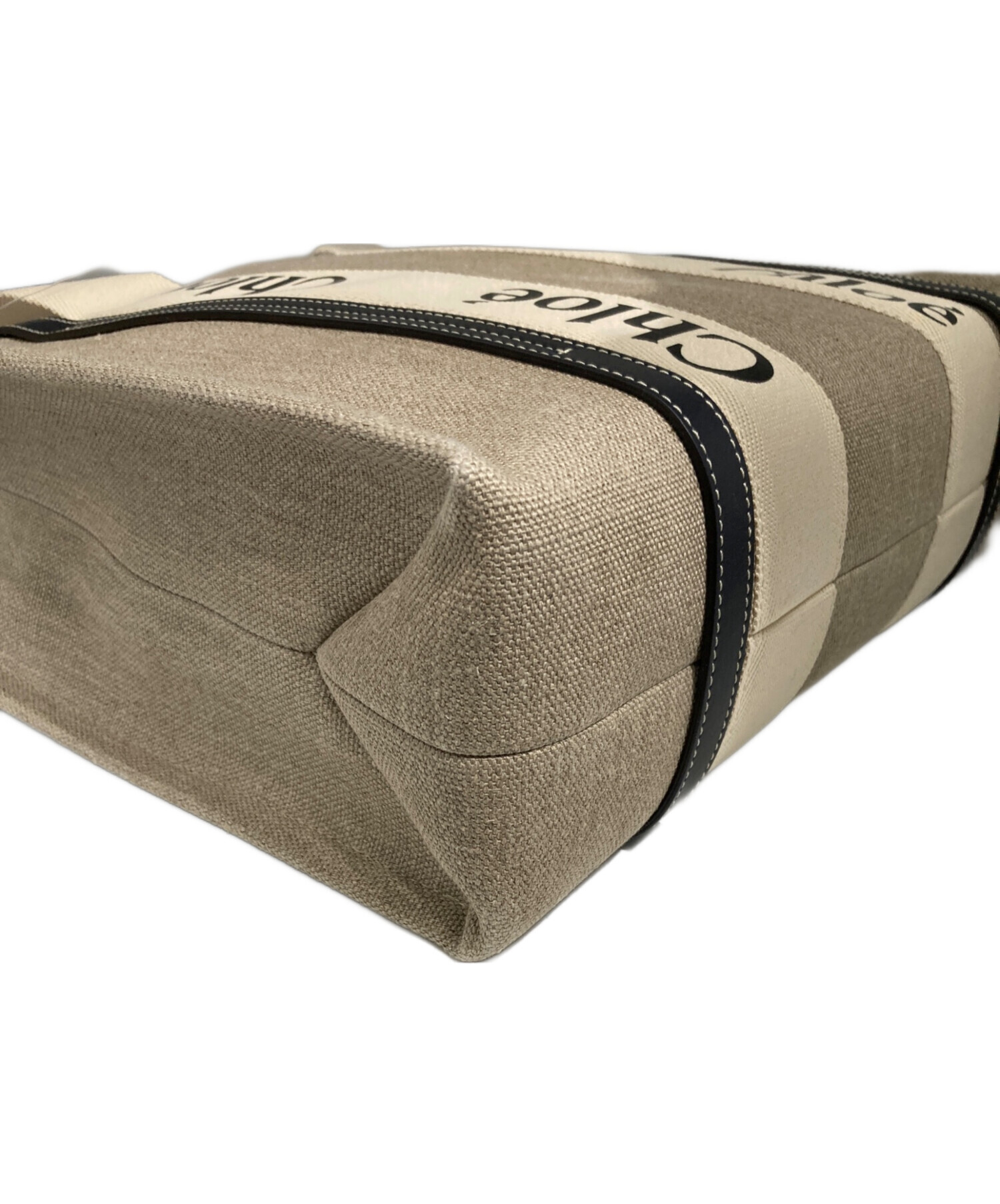 中古・古着通販】Chloe (クロエ) リネン製Woodyトートバッグ ベージュ 
