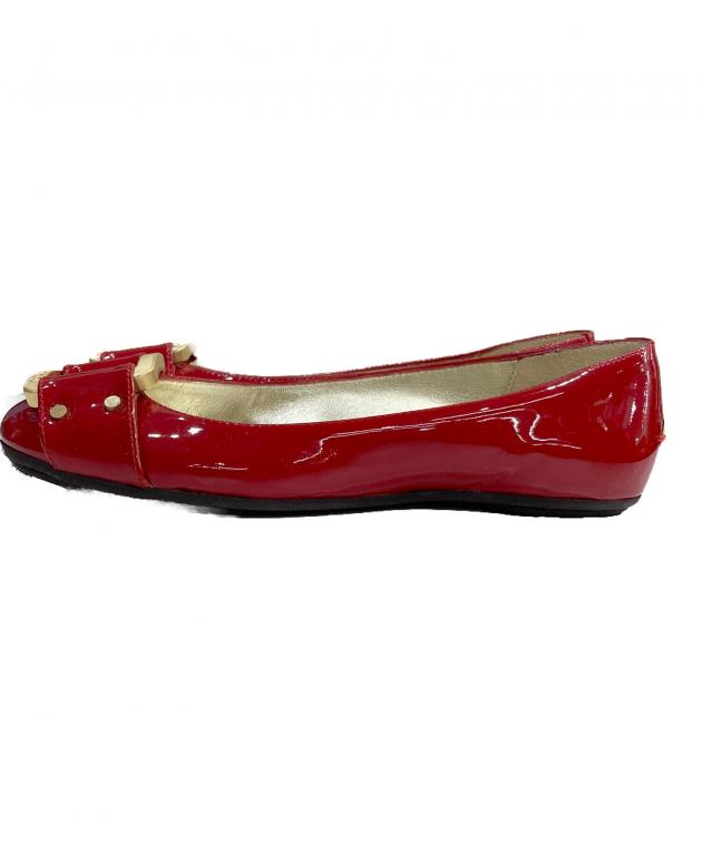 中古・古着通販】JIMMY CHOO (ジミーチュウ) エナメルフラットパンプス