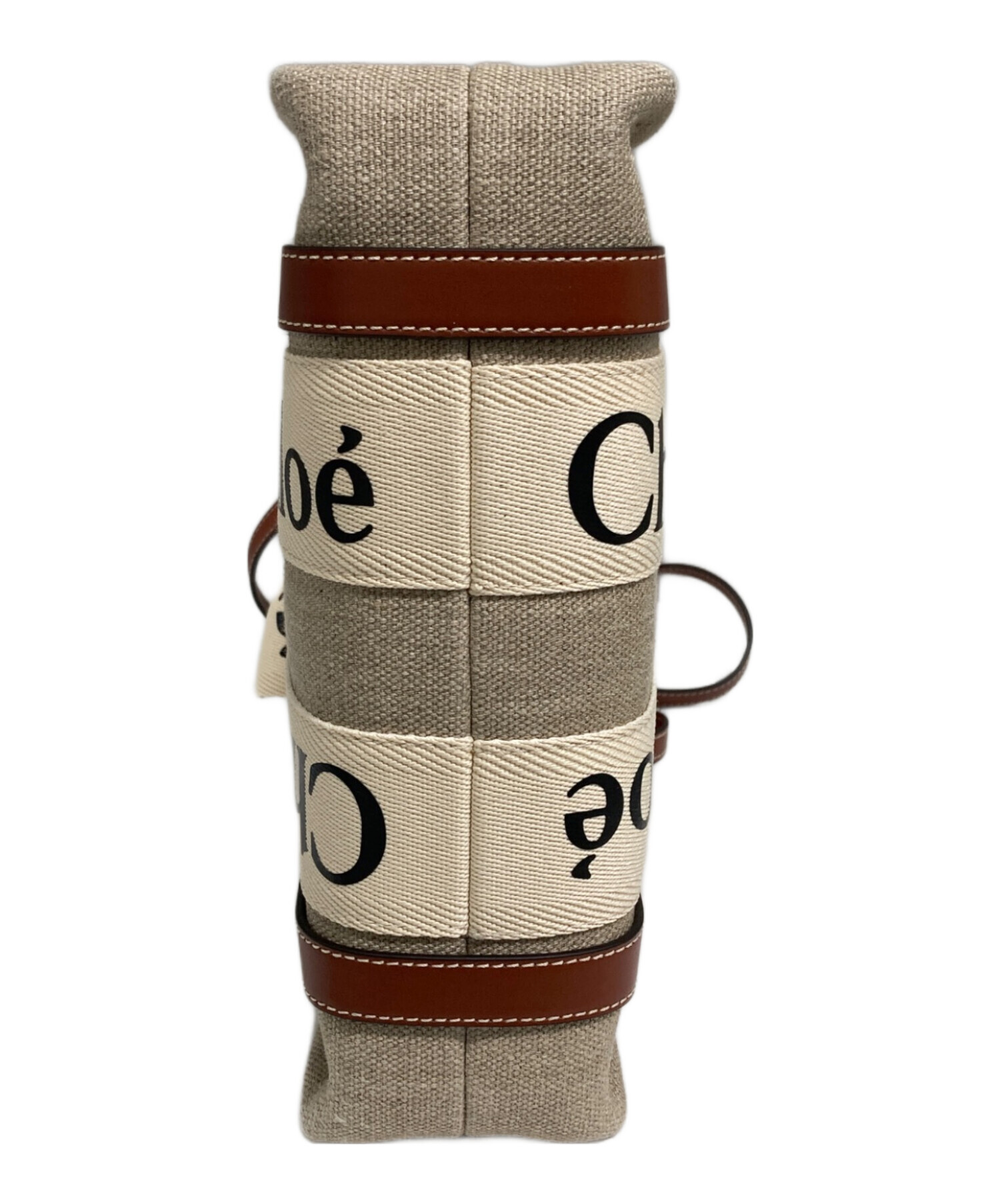 中古・古着通販】Chloe (クロエ) リネン製ウッディ スモール トート