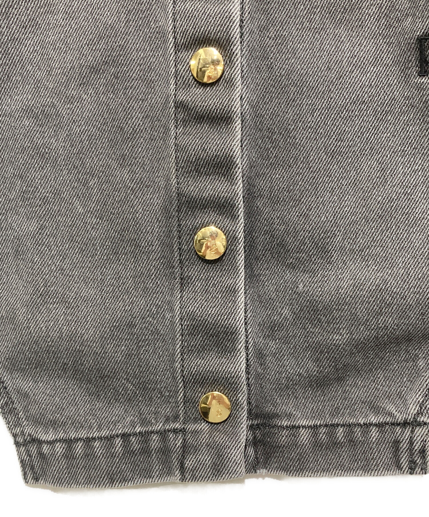 中古・古着通販】patou (パトゥ) デニムシャツ ブラック サイズ:34