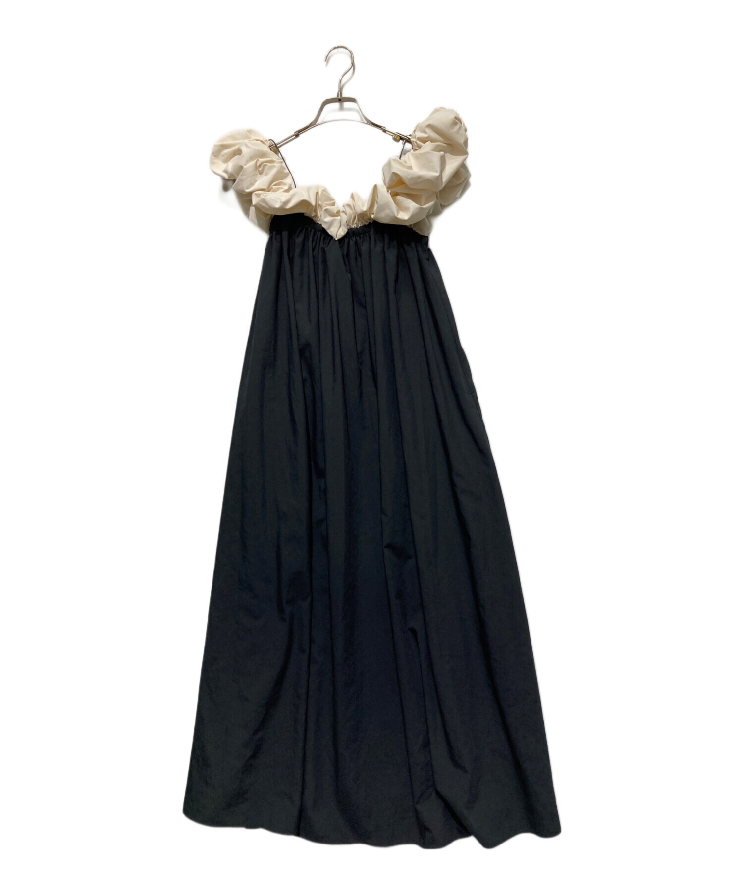 中古・古着通販】THE TOE (ザ・トゥー) ERIE FRILLS ONEPIECE ブラック