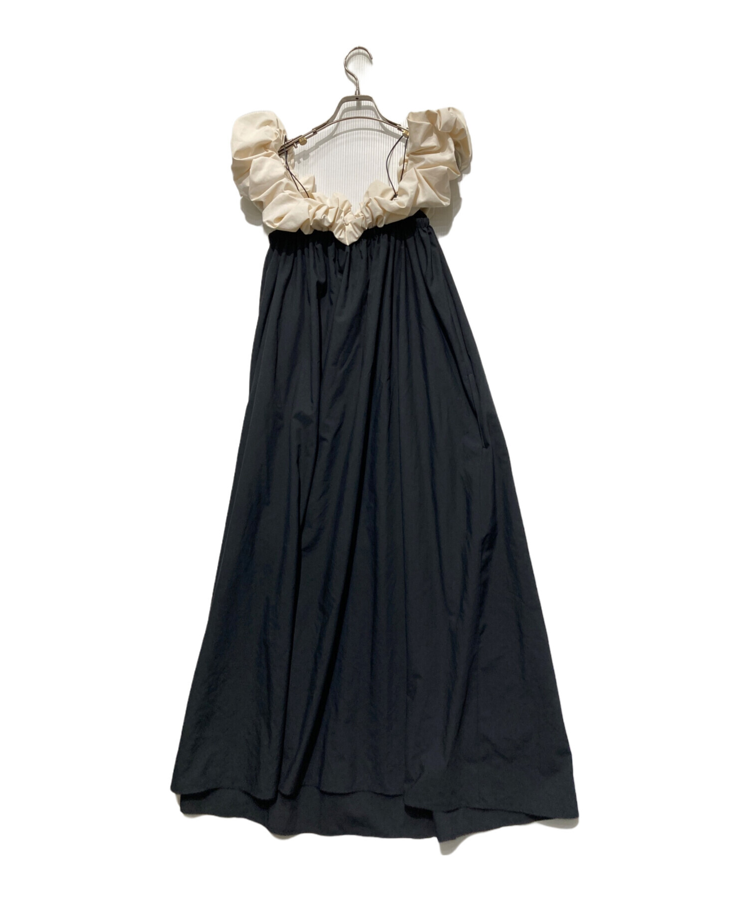 中古・古着通販】THE TOE (ザ・トゥー) ERIE FRILLS ONEPIECE ブラック