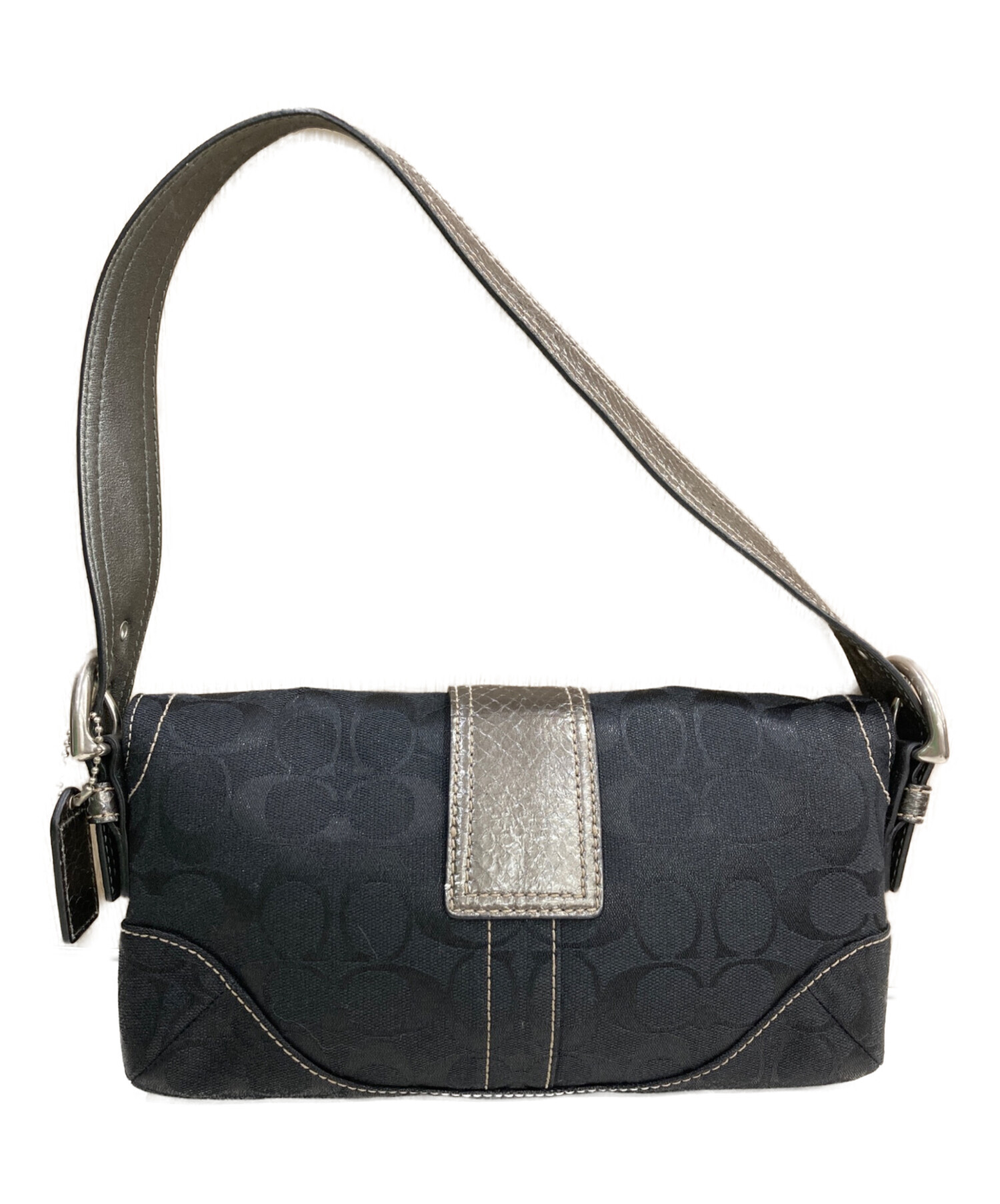 未使用　COACH コーチ F15083 シグネチャー　トートバッグ　ソーホー 中古・古着通販】COACH (コーチ) ソーホーシグネチャーバッグ ブラック