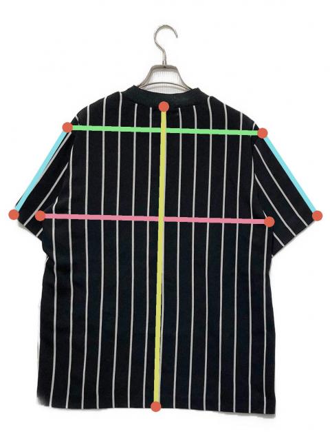 中古・古着通販】CULLNI (クルニ) ストライプTシャツ ブラック サイズ