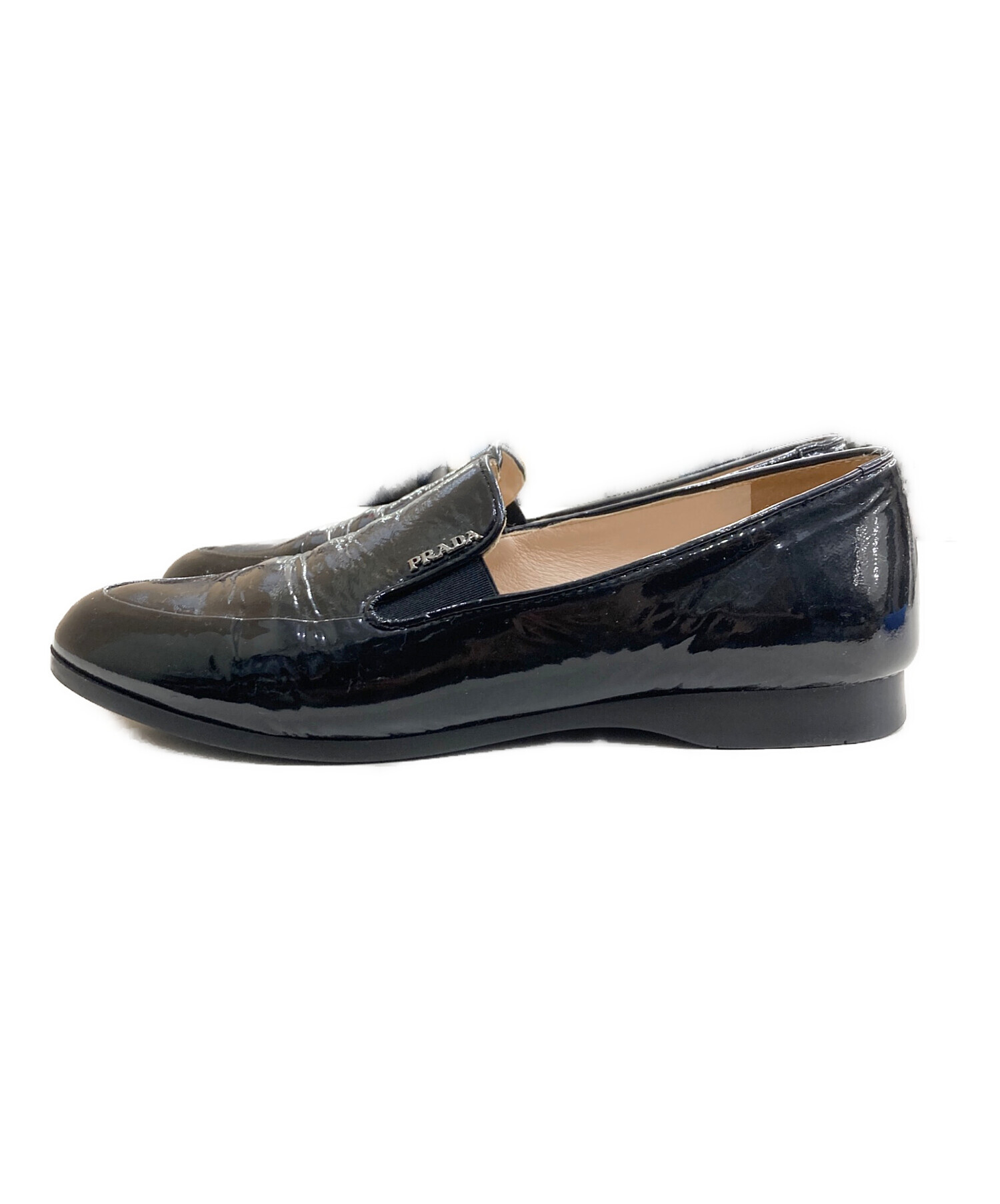 PRADA　ローファー　ブラック　ナイロン　軽量　イタリア製　補修済み 中古・古着通販】PRADA (プラダ) ローファー ブラック サイズ:23.5