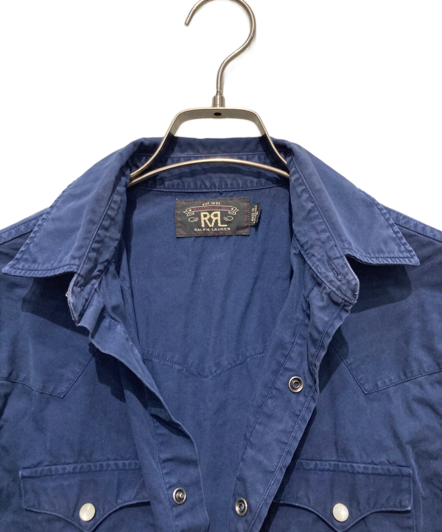 中古・古着通販】RRL (ダブルアールエル) ウエスタンシャツ ネイビー