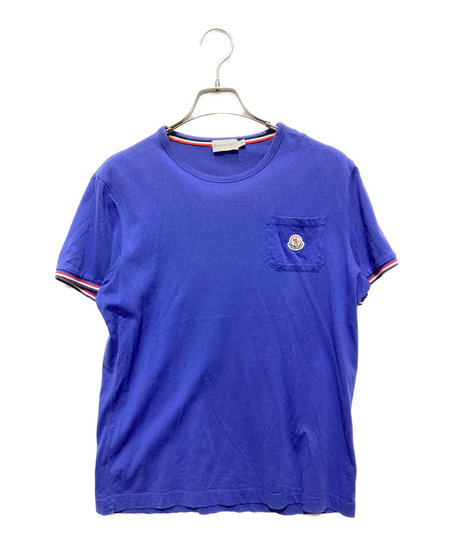 中古・古着通販】MONCLER (モンクレール) ポケットTシャツ ブルー