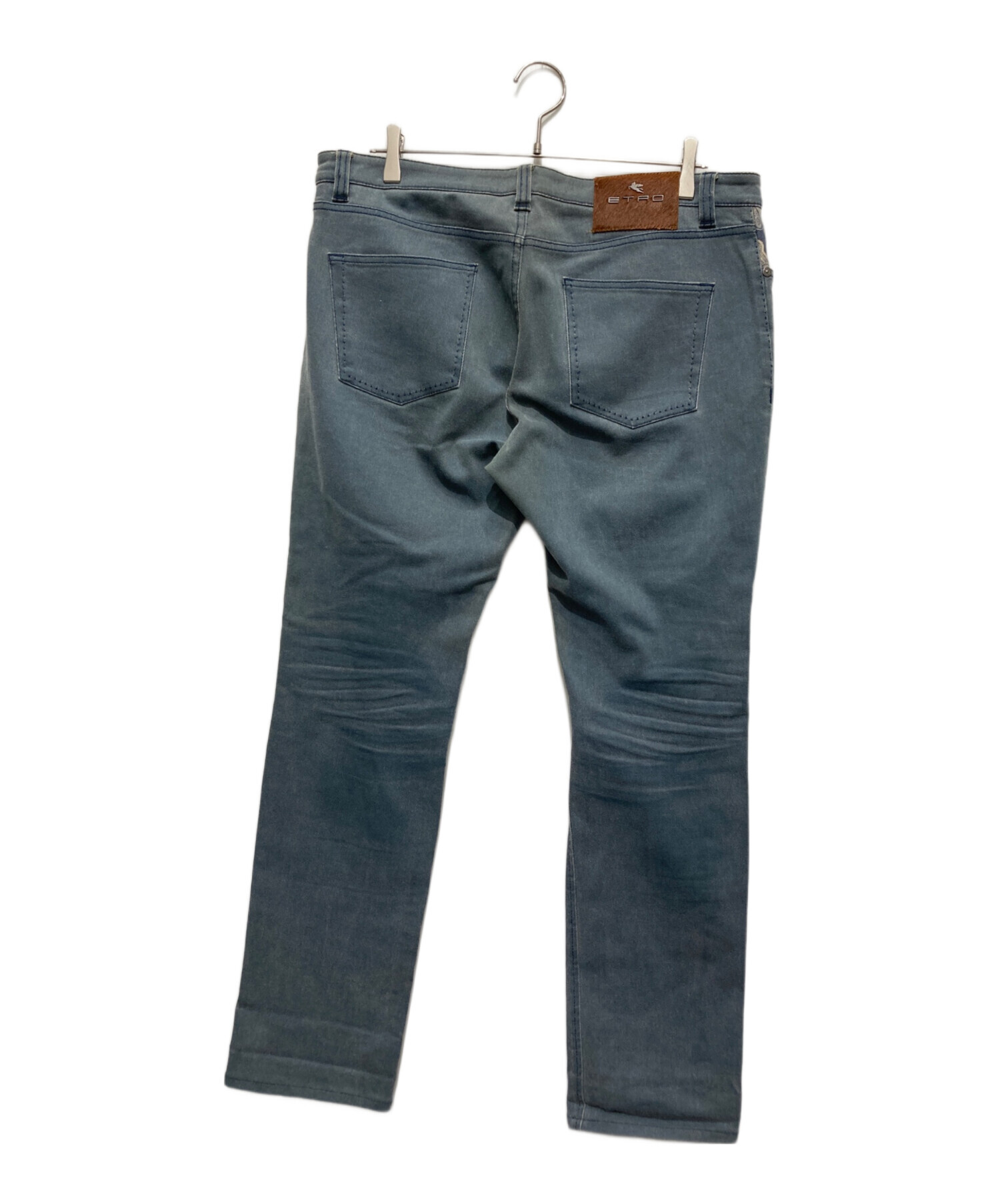 中古・古着通販】ETRO (エトロ) ペイズリー柄ストレートパンツ ブルー 