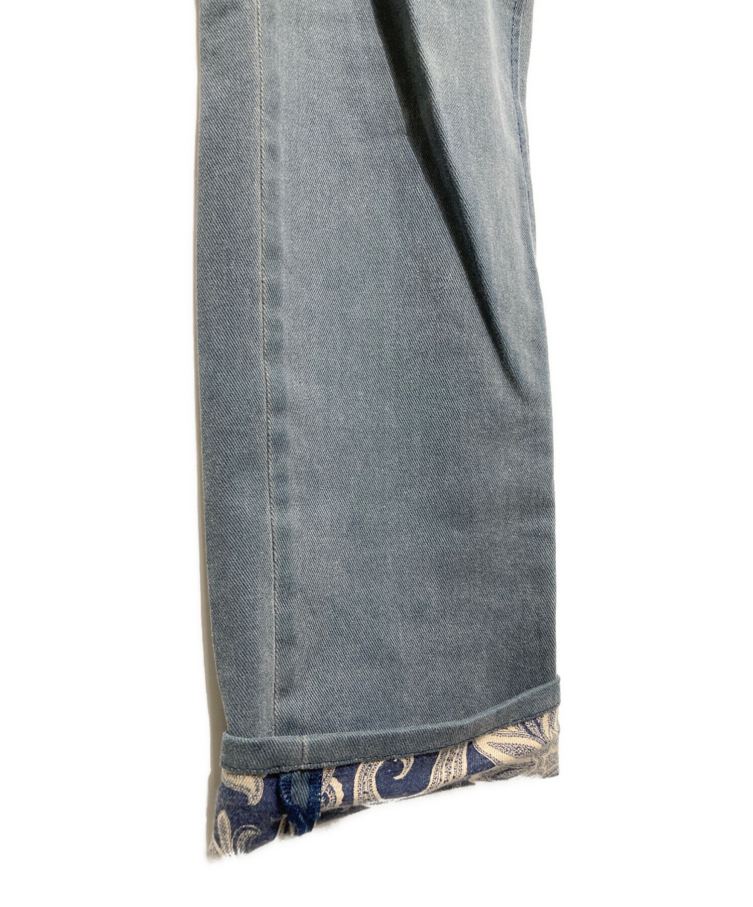 中古・古着通販】ETRO (エトロ) ペイズリー柄ストレートパンツ ブルー 