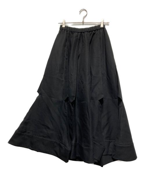 中古・古着通販】ENFOLD (エンフォルド) SLIT FLARE-SKIRT ネイビー