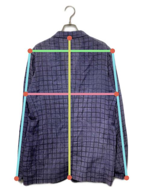 現行タグ☆ラルディーニ　テーラードジャケット　アンコン　ストライプ　リネン混　L 中古・古着通販】LARDINI (ラルディーニ) ダブルブレストリネン混