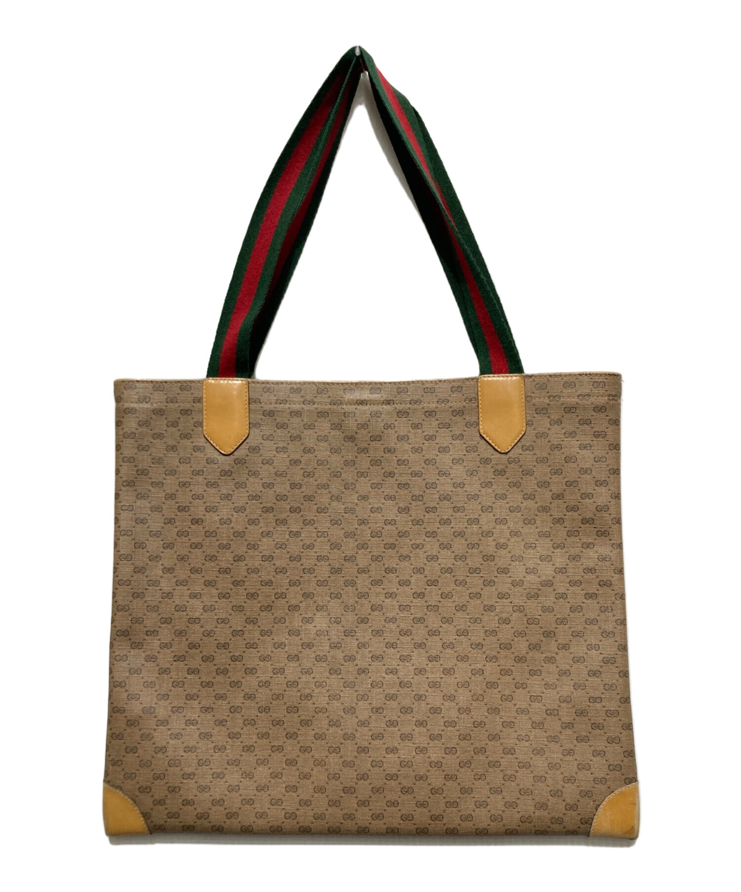 GUCCI ベージュ ロゴ入りトートバッグ 大、中古35×35×6 中古・古着通販】GUCCI (グッチ) トートバッグ ベージュ｜ブランド