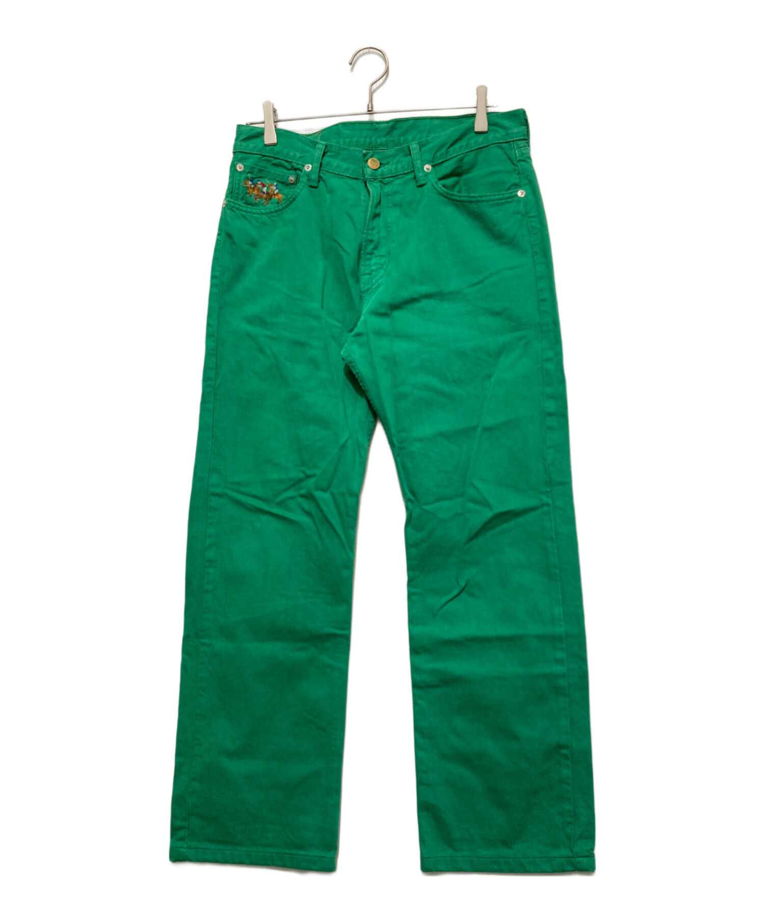 NOS 初期 70s 80s ralph lauren デニム パンツ グリーン 80年代 USA製 