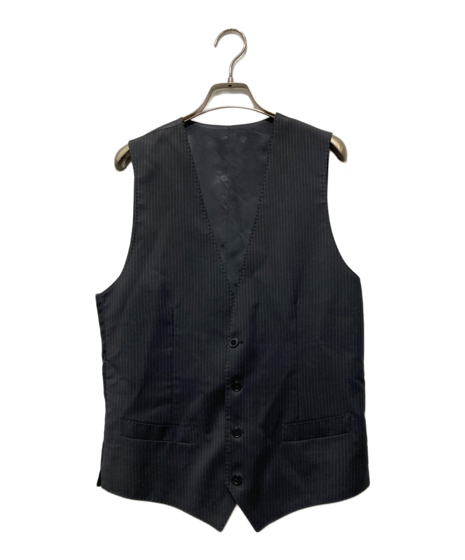 DOLCE & GABBANA ブラック ベルベット ジレ イタリア製 中古・古着通販】DOLCE & GABBANA (ドルチェ＆ガッバーナ) ストライプ