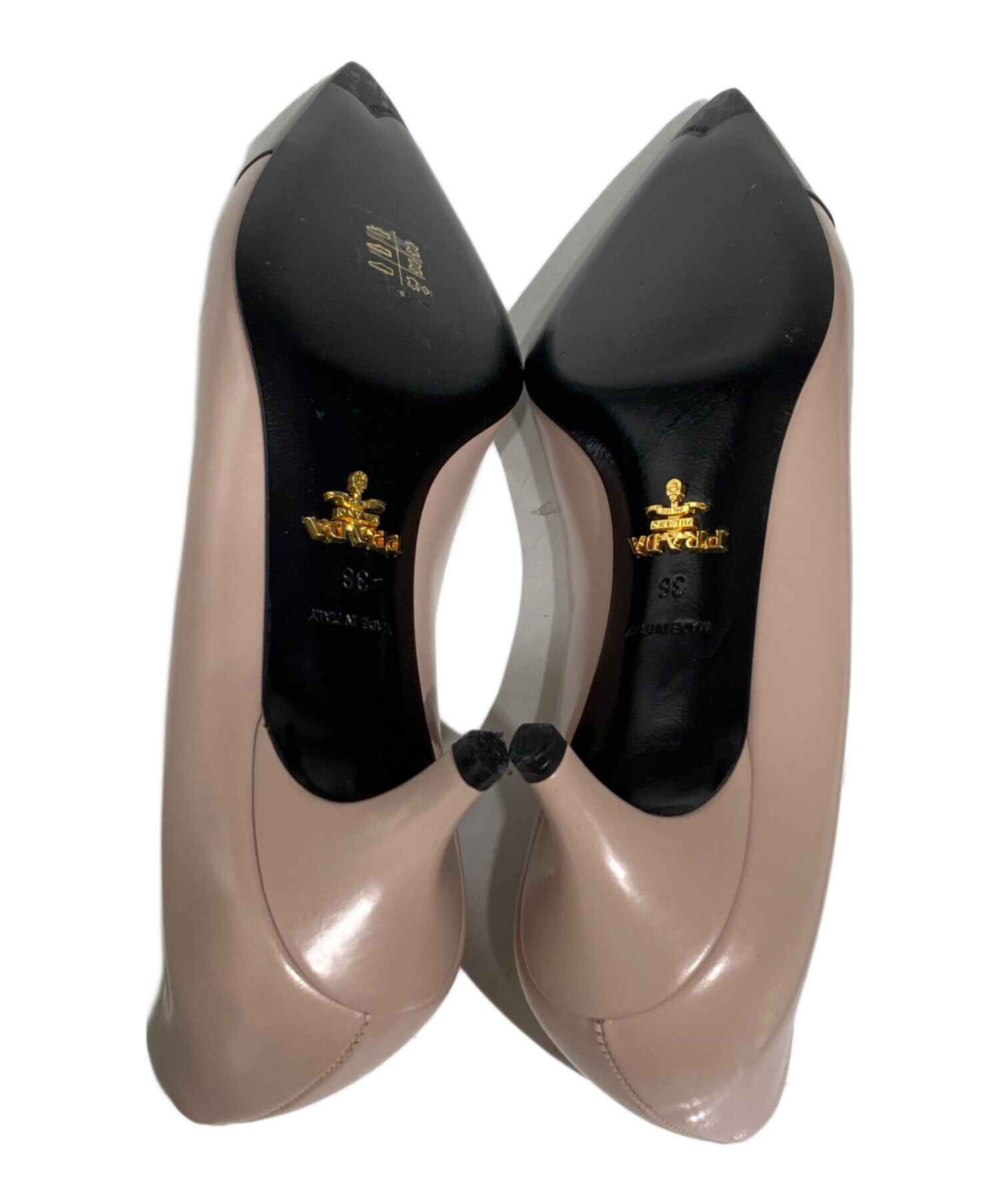 中古・古着通販】PRADA (プラダ) バイカラーポインテッドトゥパンプス