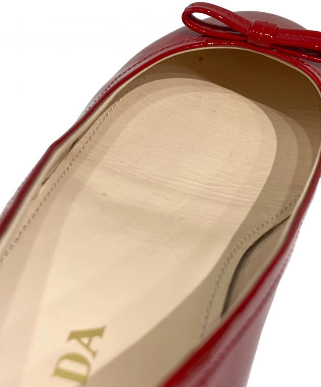 中古・古着通販】PRADA (プラダ) エナメルバレエシューズ レッド
