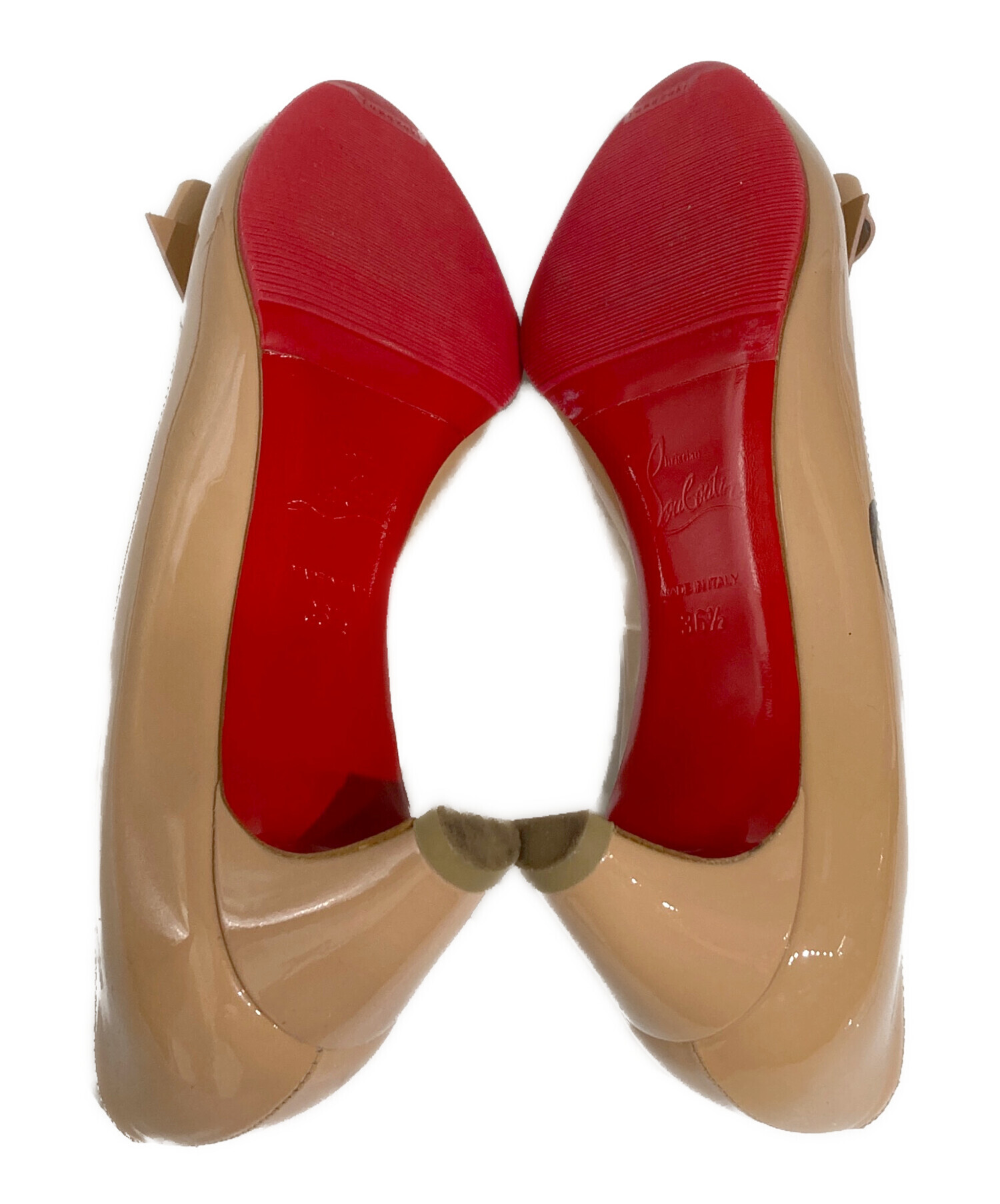 美品 クリスチャンルブタン パンプス エナメル ポインテッドトゥ ベージュ 36 中古・古着通販】Christian Louboutin (クリスチャン・ルブタン