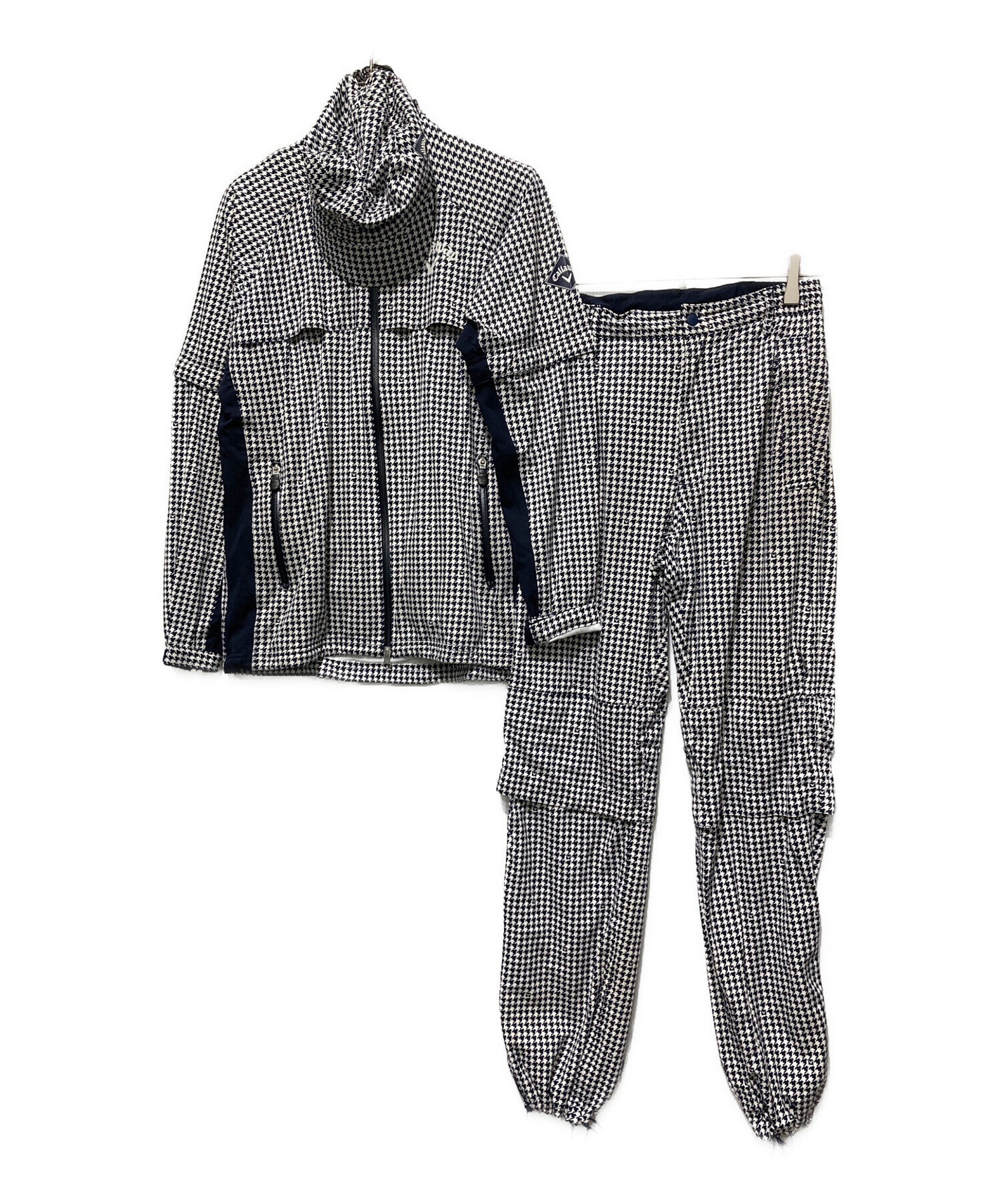 Callaway チェック柄レインジャケット 中古・古着通販】Callaway (キャロウェイ) レインウェア セットアップ