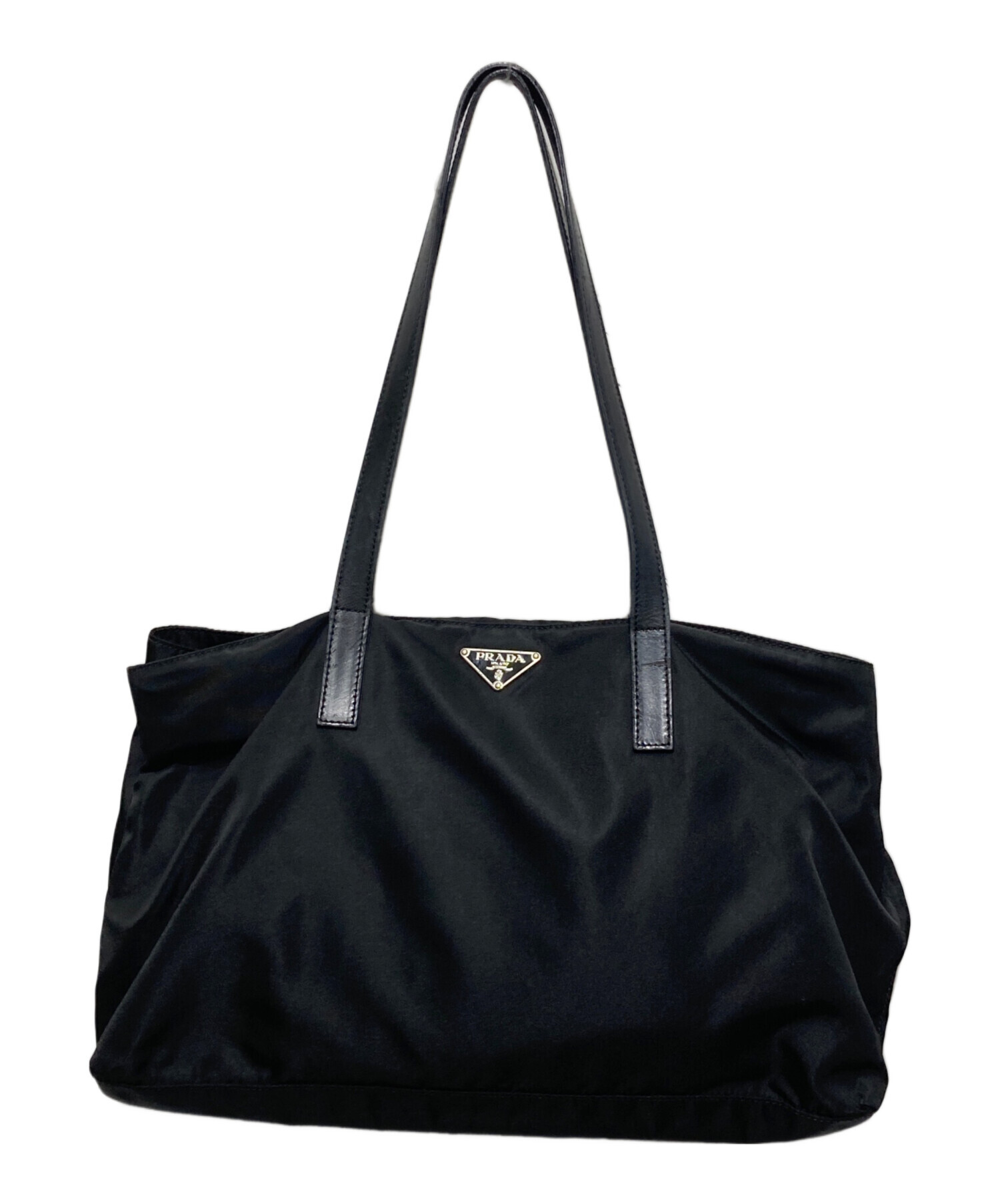 Grin【中古/付属品あり】PRADA プラダナイロン トートバッグ 中古・古着通販】PRADA (プラダ) ナイロントートバッグ ブラック
