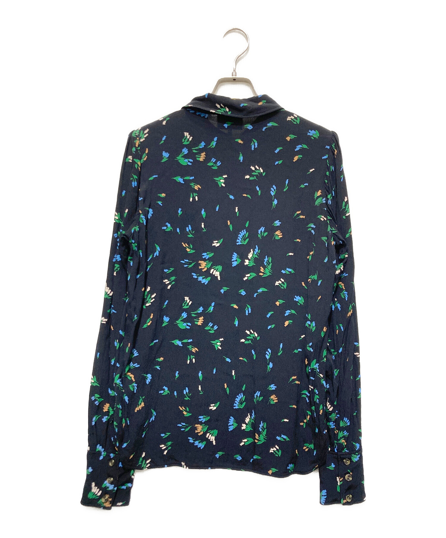 【新品未使用】GANNI ガニー/リボンタイ花柄ブラウス　34 中古・古着通販】Ganni (ガニー) 花柄シャツ ブラック サイズ:34