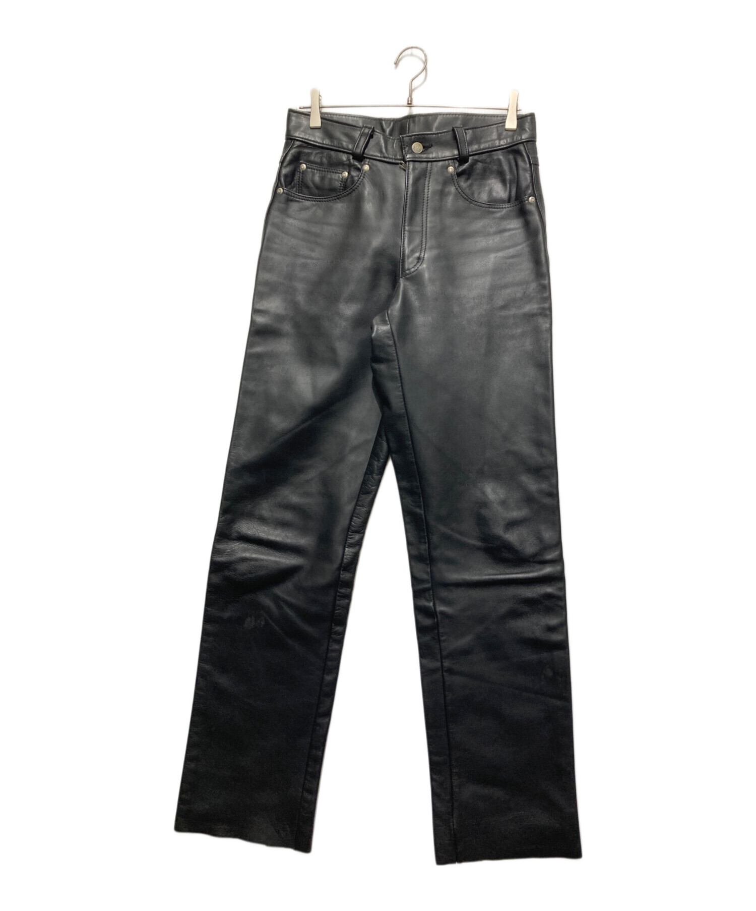 中古・古着通販】Schott (ショット) 600 レザーパンツ ブラック サイズ