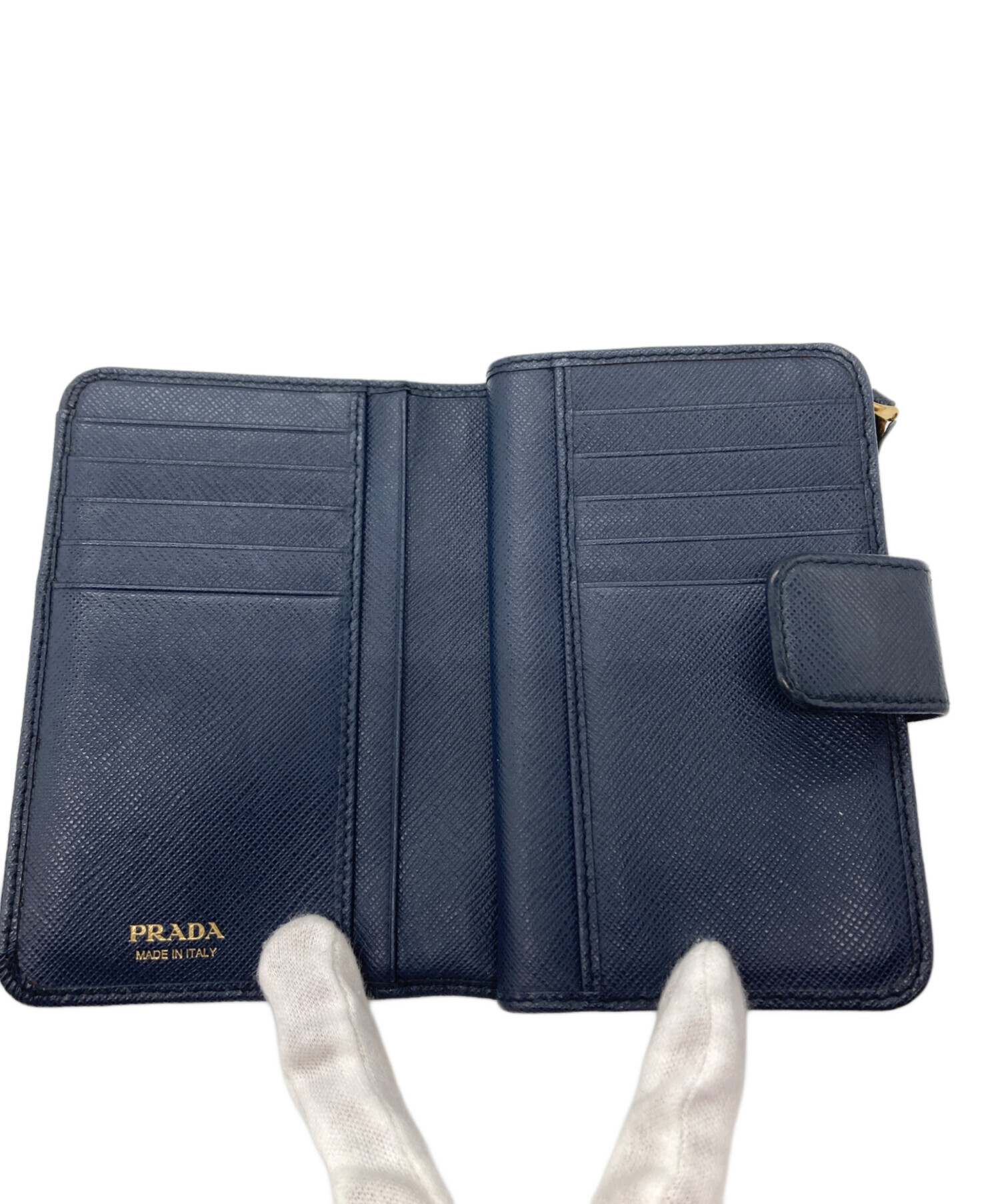 中古・古着通販】PRADA (プラダ) サフィアーノ コンパクトウォレット